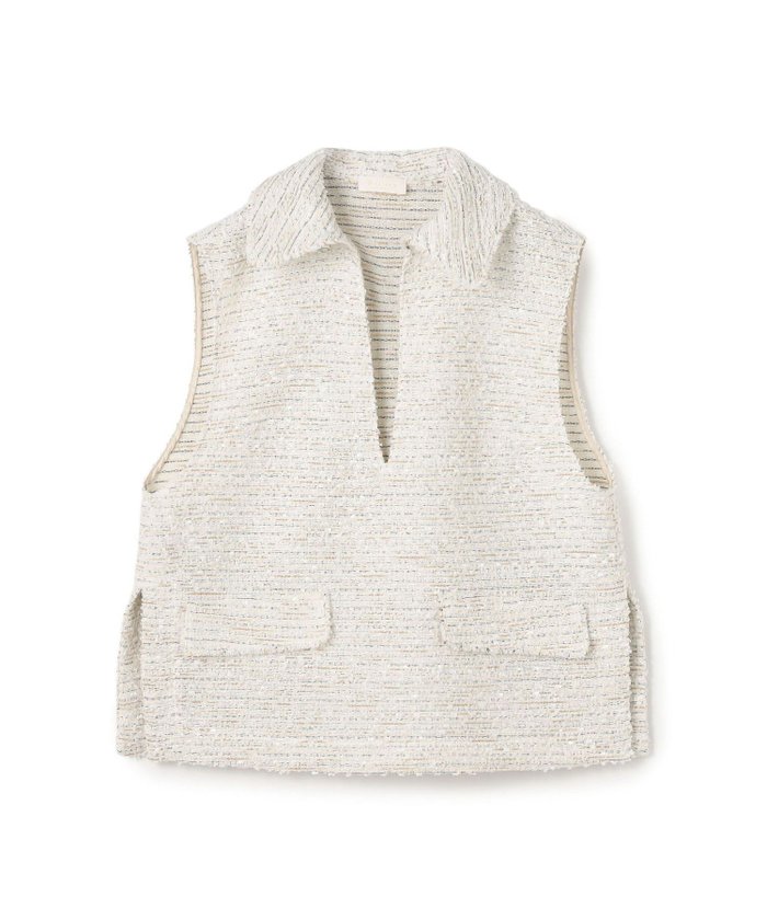 【トゥモローランド/TOMORROWLAND】のフリンジヤーンツイード プルオーバーベスト インテリア・キッズ・メンズ・レディースファッション・服の通販 founy(ファニー) https://founy.com/ ファッション Fashion レディースファッション Fashion for Women トップス・カットソー Cut & Sew Tops ベスト&ジレ / 重ね着スタイル Vests & Gilets カジュアルプルオーバー・ニットトップス Pullovers & Knit Tops / Casual Pullovers インナー Innerwear スキッパー Skipper, Open Collar ツイード Twill, Twill Weave ベスト Vest, Waistcoat ミックス Mix, Mixed Style |ID: prp329100004872204 ipo3291000000036333058