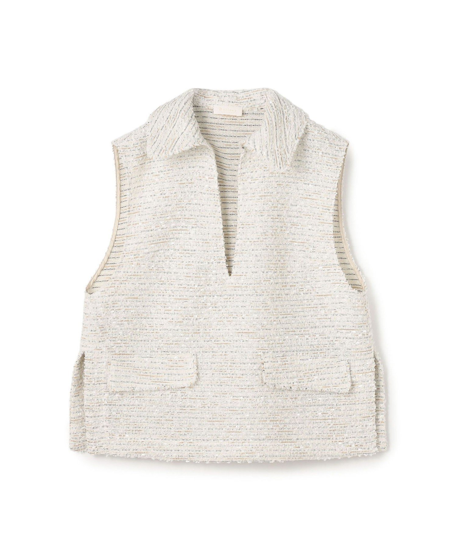 【トゥモローランド/TOMORROWLAND】のフリンジヤーンツイード プルオーバーベスト 人気、トレンドファッション・服の通販 founy(ファニー) 　ファッション　Fashion　レディースファッション　Fashion for Women　トップス・カットソー　Cut & Sew Tops　ベスト&ジレ / 重ね着スタイル　Vests & Gilets　カジュアルプルオーバー・ニットトップス　Pullovers & Knit Tops / Casual Pullovers　インナー　Innerwear　スキッパー　Skipper, Open Collar　ツイード　Twill, Twill Weave　ベスト　Vest, Waistcoat　ミックス　Mix, Mixed Style　 other-1|ID: prp329100004872204 ipo3291000000036333058