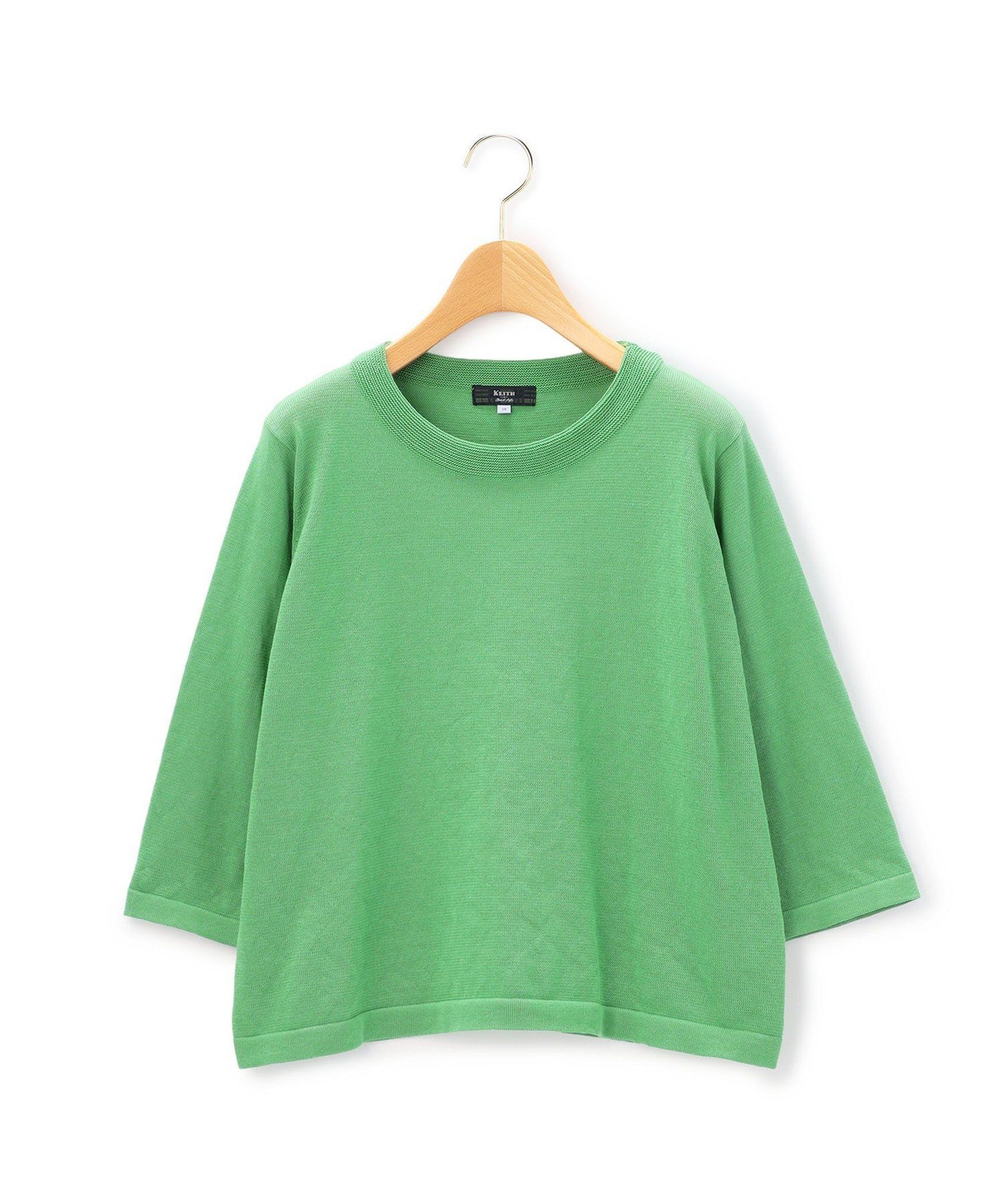 【キース/KEITH】のスプリングハイゲージニット インテリア・キッズ・メンズ・レディースファッション・服の通販 founy(ファニー) 　ファッション　Fashion　レディースファッション　Fashion for Women　トップス・カットソー　Cut & Sew Tops　ニット　Knit Tops & Sweaters　おすすめ　Recommended / Our Picks　なめらか　Smooth, Silky Texture　インナー　Innerwear　カットソー　Cut and Sewn Top　ジャケット　Jacket, Outerwear　ロング　Long, Long-Length　グリーン|ID: prp329100004872214 ipo3291000000036333486