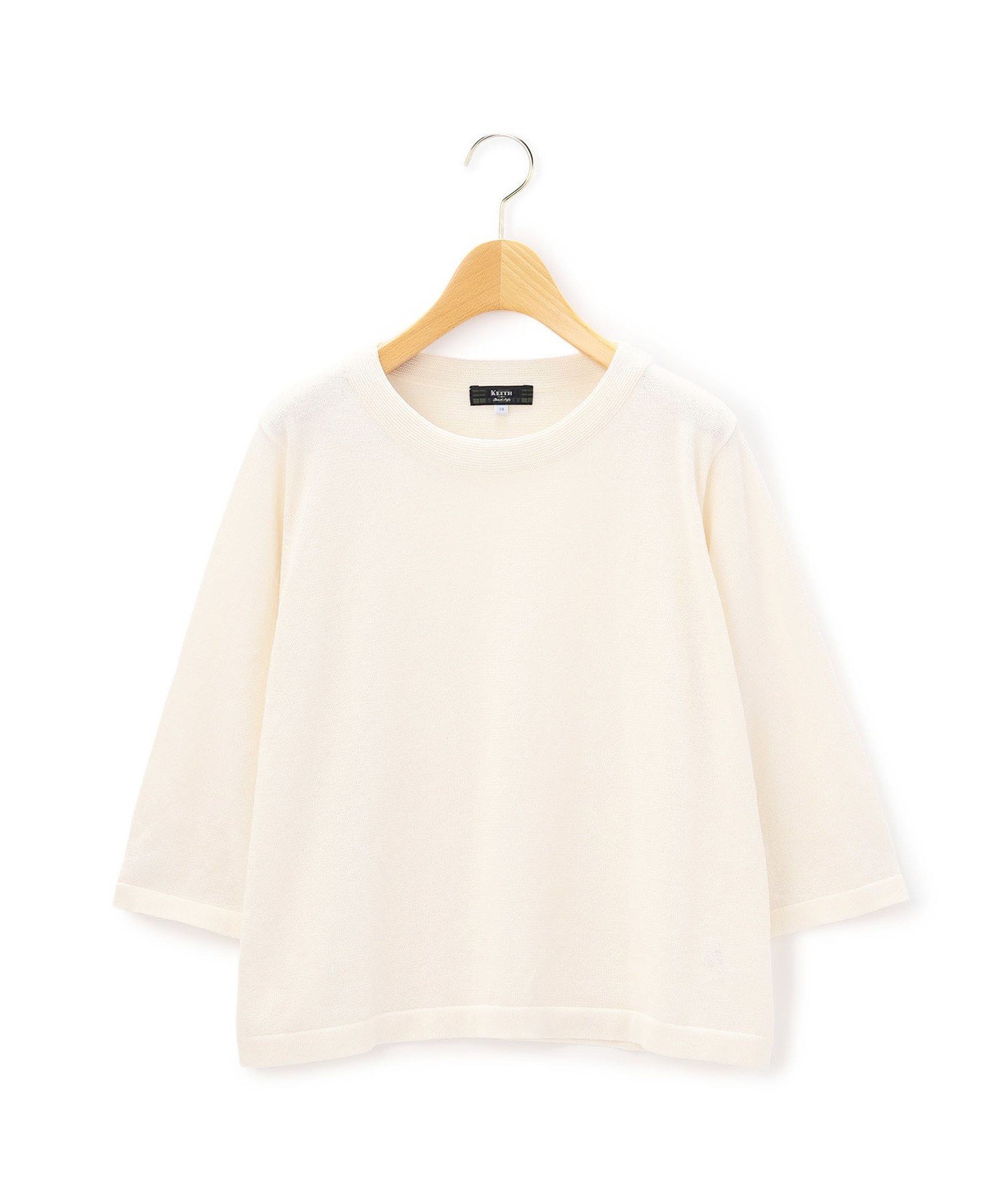 【キース/KEITH】のスプリングハイゲージニット インテリア・キッズ・メンズ・レディースファッション・服の通販 founy(ファニー) 　ファッション　Fashion　レディースファッション　Fashion for Women　トップス・カットソー　Cut & Sew Tops　ニット　Knit Tops & Sweaters　おすすめ　Recommended / Our Picks　なめらか　Smooth, Silky Texture　インナー　Innerwear　カットソー　Cut and Sewn Top　ジャケット　Jacket, Outerwear　ロング　Long, Long-Length　オフホワイト|ID: prp329100004872214 ipo3291000000036333488