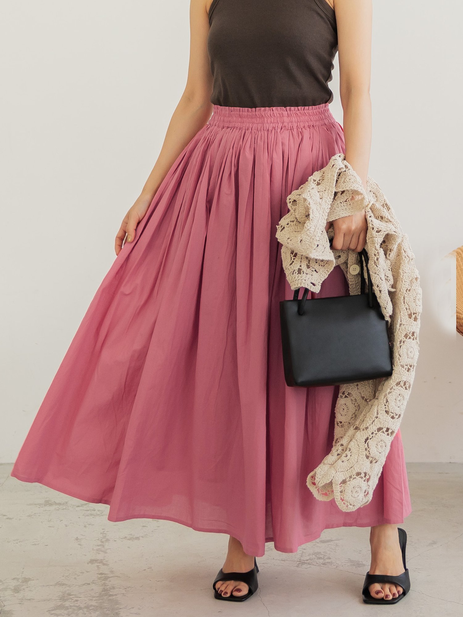 【コカ/COCA】のコットンボイルフレアスカート インテリア・キッズ・メンズ・レディースファッション・服の通販 founy(ファニー) ファッション Fashion レディースファッション Fashion for Women スカート Skirts Aライン・フレアスカート A-Line & Flared Skirts Pink|ID: prp329100004872227 ipo3291000000036333733