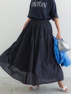 【コカ/COCA】のコットンボイルフレアスカート Navy|ID: prp329100004872227 ipo3291000000036333741