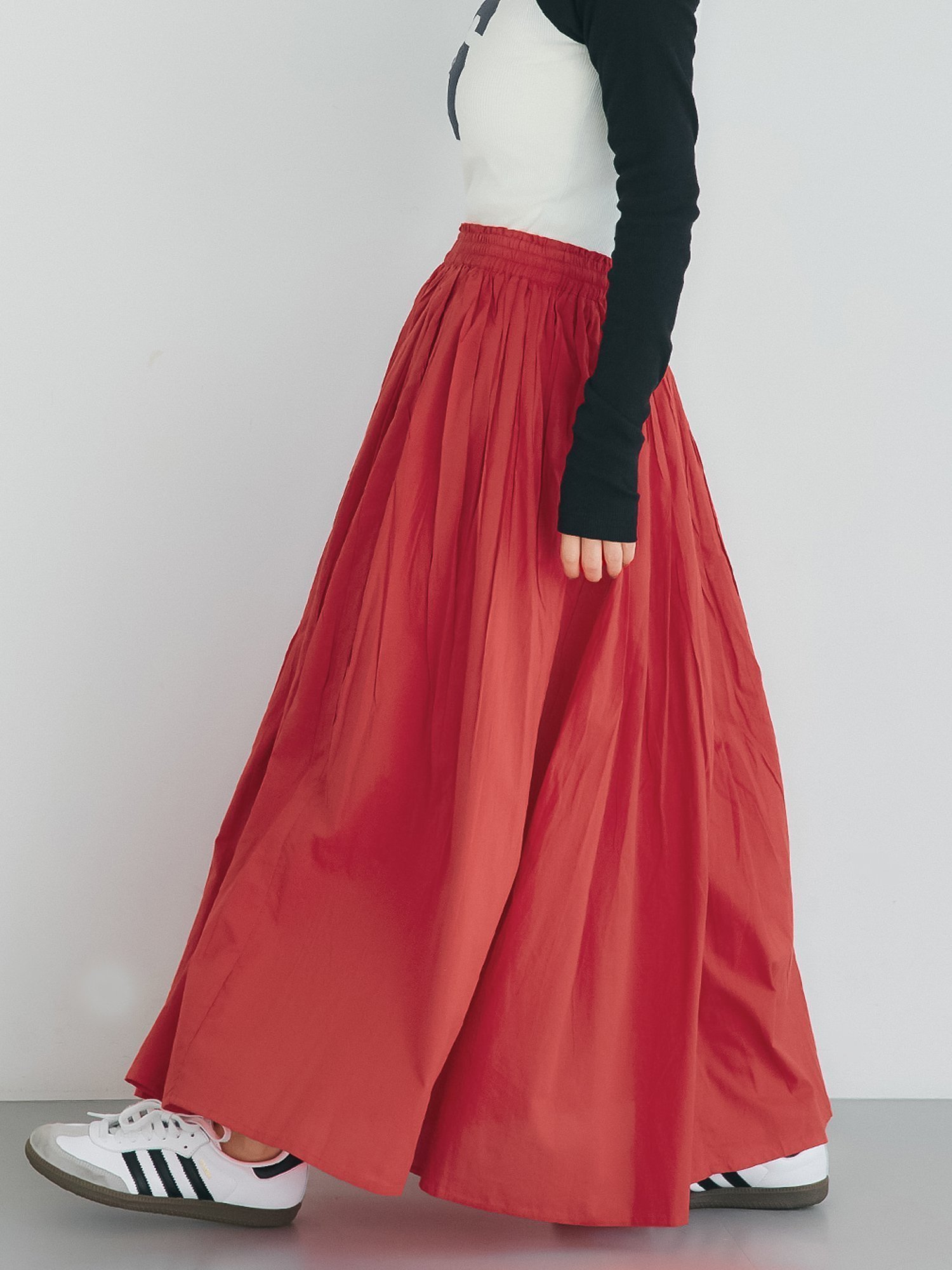 【コカ/COCA】のコットンボイルフレアスカート インテリア・キッズ・メンズ・レディースファッション・服の通販 founy(ファニー) ファッション Fashion レディースファッション Fashion for Women スカート Skirts Aライン・フレアスカート A-Line & Flared Skirts Red|ID: prp329100004872227 ipo3291000000036333743