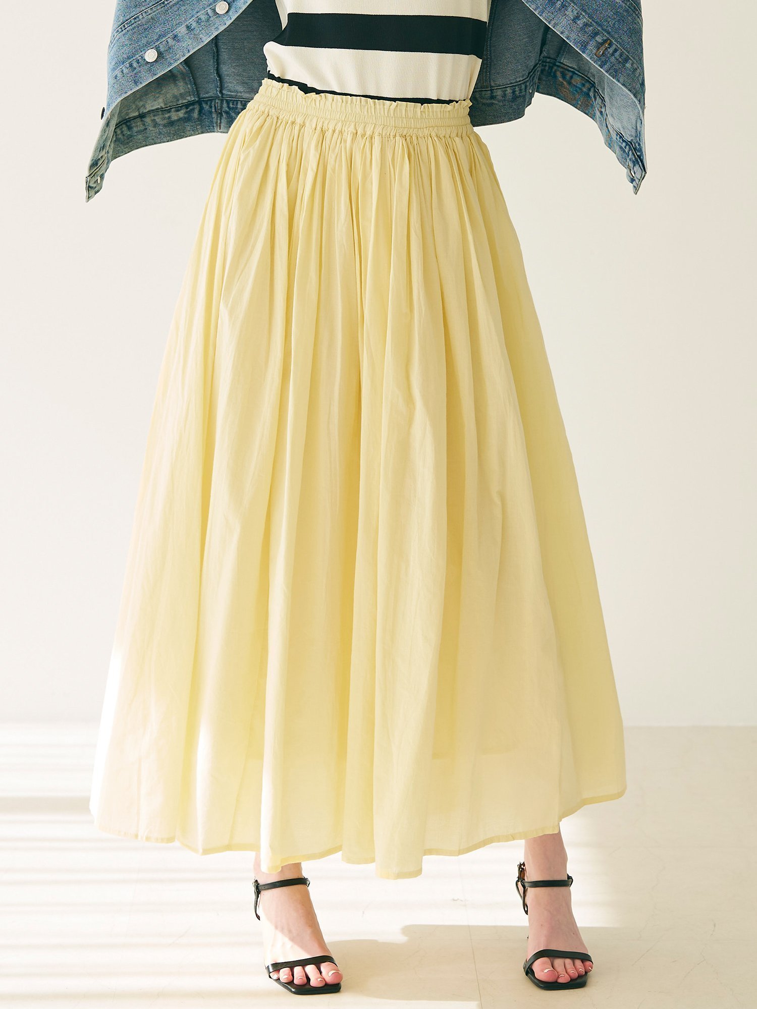 【コカ/COCA】のコットンボイルフレアスカート インテリア・キッズ・メンズ・レディースファッション・服の通販 founy(ファニー) ファッション Fashion レディースファッション Fashion for Women スカート Skirts Aライン・フレアスカート A-Line & Flared Skirts Yellow|ID: prp329100004872227 ipo3291000000036333745