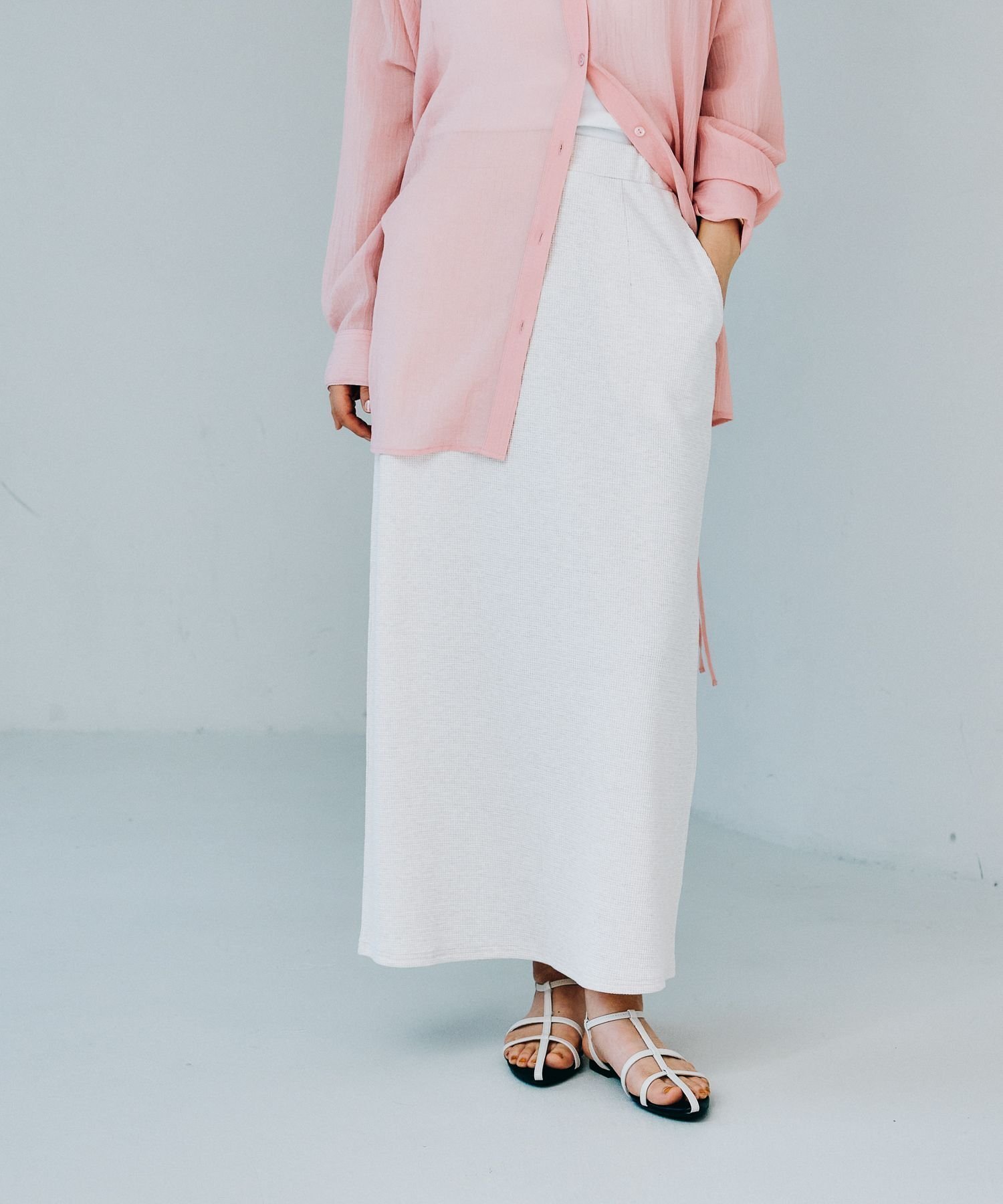 【レプシィム ローリーズファーム/LEPSIM LOWRYS FARM】のワッフルナロースカート インテリア・キッズ・メンズ・レディースファッション・服の通販 founy(ファニー) 　ファッション　Fashion　レディースファッション　Fashion for Women　スカート　Skirts　おすすめ　Recommended / Our Picks　デニム　Denim, Jeans Material　ワッフル　Waffle, Waffle Knit　人気　Popular, Best Seller　夏　Summer　春　Spring　S/S・春夏　SS, Spring/Summer, Warm Season　アイボリー13|ID: prp329100004872230 ipo3291000000036333833