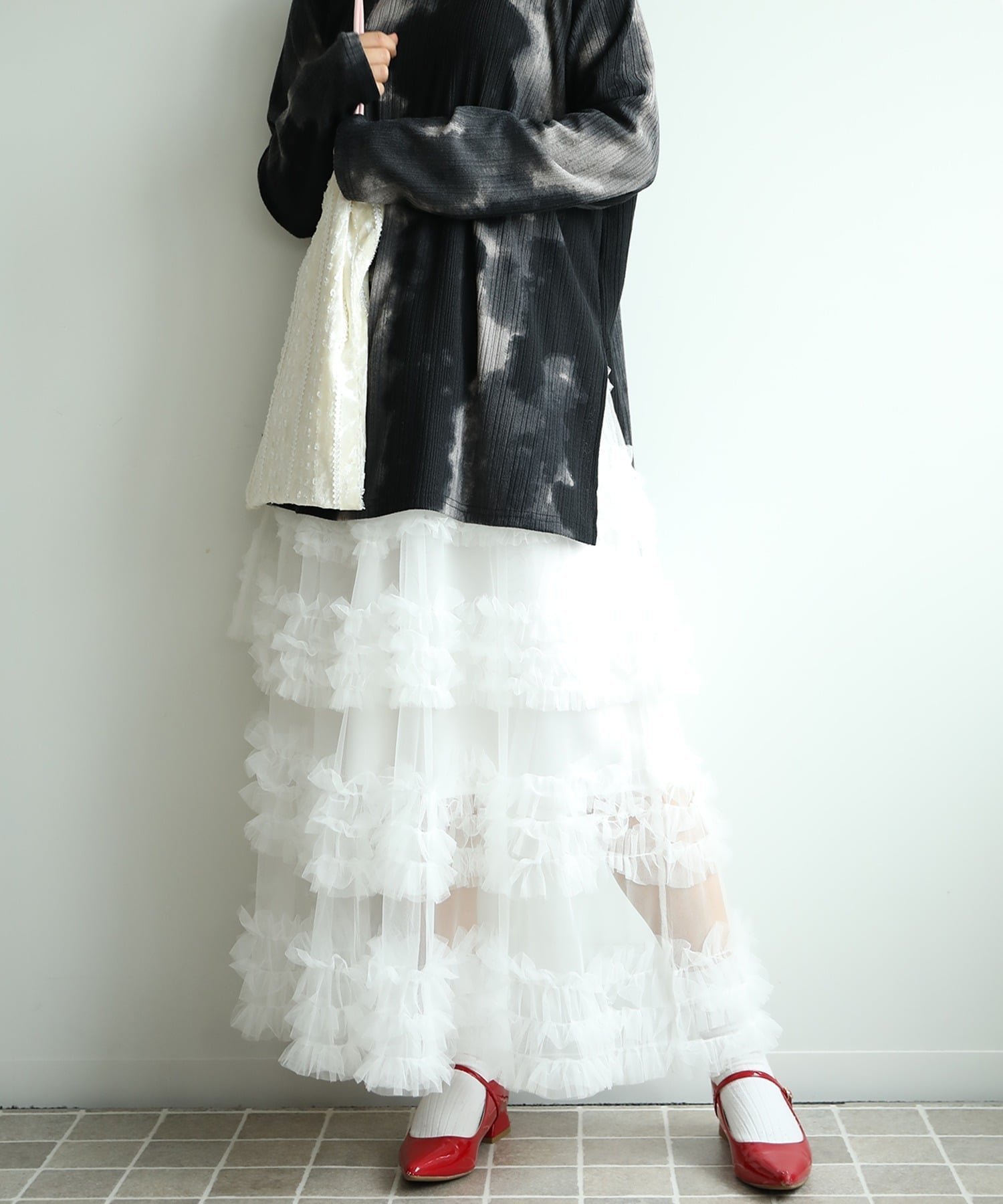 【アイモハ/aimoha】のaimoha -select-/フリルティアードチュールスカート 人気、トレンドファッション・服の通販 founy(ファニー) ファッション Fashion レディースファッション Fashion for Women スカート Skirts エアリー Airy Texture エレガント 上品 Elegant シンプル Simple, Minimal チュール Tulip, Tulip Motif フェミニン Feminine, Girly フリル Frill, Ruffle other-1|ID: prp329100004872233 ipo3291000000036333886