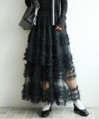 【アイモハ/aimoha】のaimoha -select-/フリルティアードチュールスカート 人気、トレンドファッション・服の通販 founy(ファニー) ファッション Fashion レディースファッション Fashion for Women スカート Skirts エアリー Airy Texture エレガント 上品 Elegant シンプル Simple, Minimal チュール Tulip, Tulip Motif フェミニン Feminine, Girly フリル Frill, Ruffle thumbnail ブラック|ID: prp329100004872233 ipo3291000000036333891