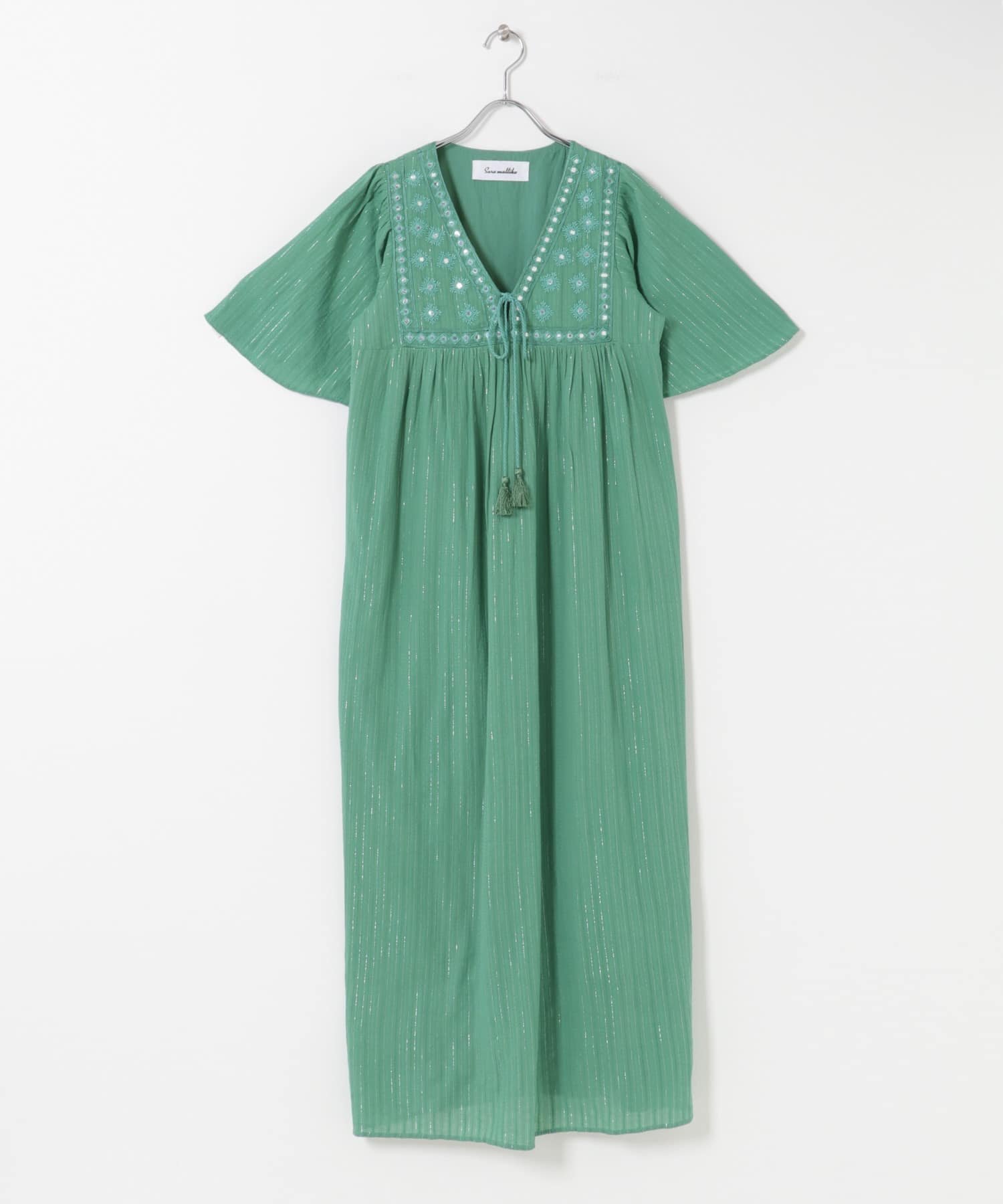 【サニーレーベル/Sonny Label / URBAN RESEARCH】のsara mallika ジャガードミラーエンブロイダリードレス インテリア・キッズ・メンズ・レディースファッション・服の通販 founy(ファニー) ファッション Fashion レディースファッション Fashion for Women ワンピース Dresses フォーマル・パーティードレス・結婚式用ドレス Elegant & Casual Dresses インド Indian Textile ギャザー Gathered, Ruffled タッセル Tassel, Fringe ネップ Nepp, Slub Yarn フィット Fit, Slim Fit プリント Print, Printed Pattern リボン Ribbon, Bow S/S・春夏 SS, Spring/Summer, Warm Season 夏 Summer 2026年 2026 グリーン|ID: prp329100004872243 ipo3291000000036334067