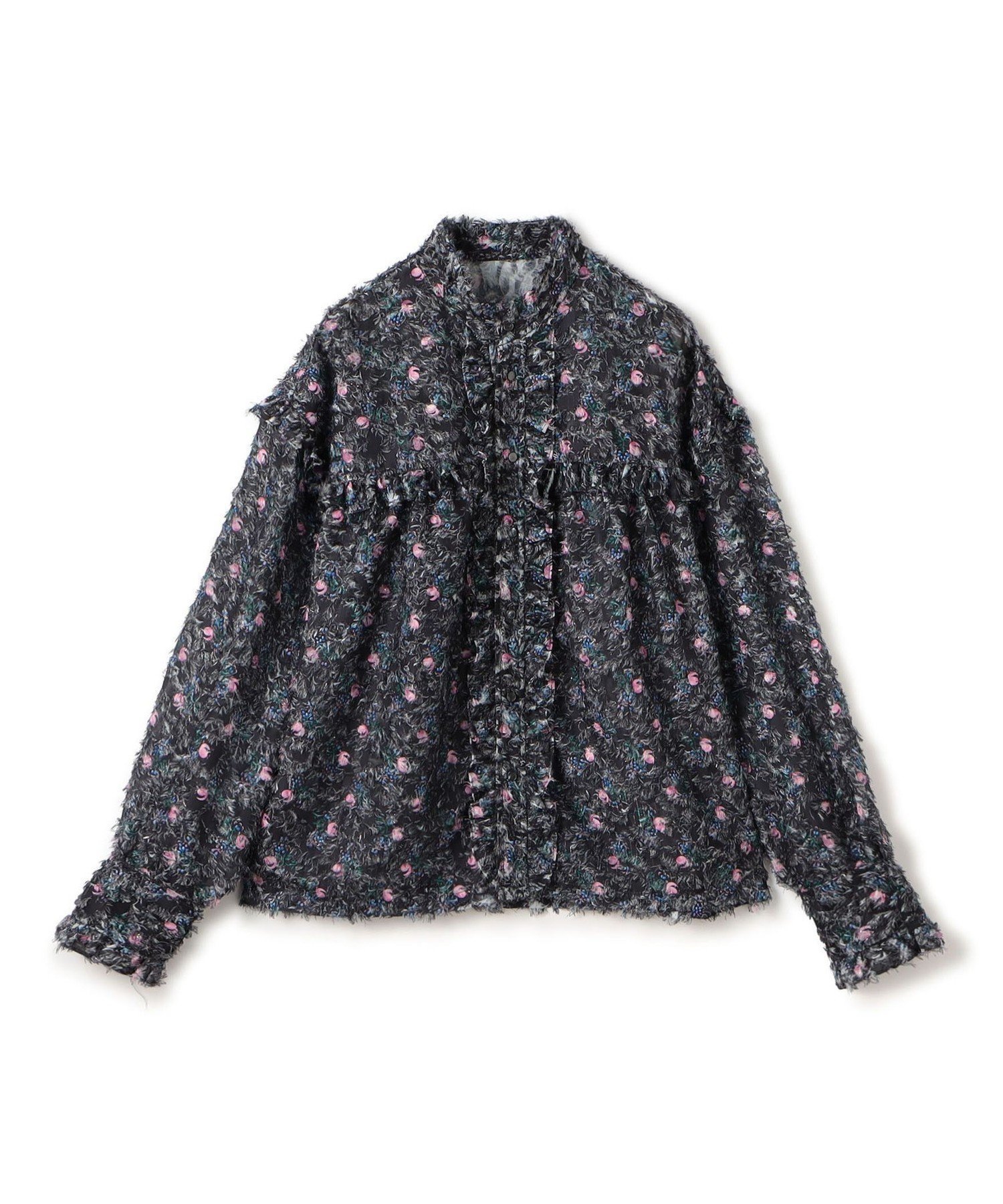 【トゥモローランド/TOMORROWLAND】のラメカットジャカード カラーフリルブラウス 人気、トレンドファッション・服の通販 founy(ファニー) 　ファッション　Fashion　レディースファッション　Fashion for Women　トップス・カットソー　Cut & Sew Tops　シャツ・ブラウス・オフィスカジュアル　Elegant Blouses & Button-Ups　おすすめ　Recommended / Our Picks　インナー　Innerwear　カフス　Cuff Design　ジャカード／ジャガード　Jacquard, Woven Pattern　タートル　Turtleneck, Turtle Collar　フリル　Frill, Ruffle　プリント　Print, Printed Pattern　モチーフ　Motif, Design Theme　 other-1|ID: prp329100004872438 ipo3291000000036339232