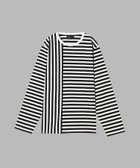 【アニエスベー ファム/agnes b. FEMME】の【by R 限定品】agnes b. 細ボーダーxストライプ コットン 長袖 Tシャツ Haru 人気、トレンドファッション・服の通販 founy(ファニー) ファッション Fashion レディースファッション Fashion for Women トップス・カットソー Cut & Sew Tops シャツ・ブラウス・オフィスカジュアル Elegant Blouses & Button-Ups ロングTシャツ・Tシャツ Longline T-Shirts & Tees インナー Innerwear コレクション Collection, Seasonal Line シンプル Simple, Minimal ストライプ Stripe, Striped Pattern デニム Denim, Jeans Material 定番 Standard, Basic Item 長袖 Long Sleeve, Full Sleeve フレンチ French, French Style ボーダー Border, Stripe thumbnail ホワイト×ブラック|ID: prp329100004872441 ipo3291000000036339268