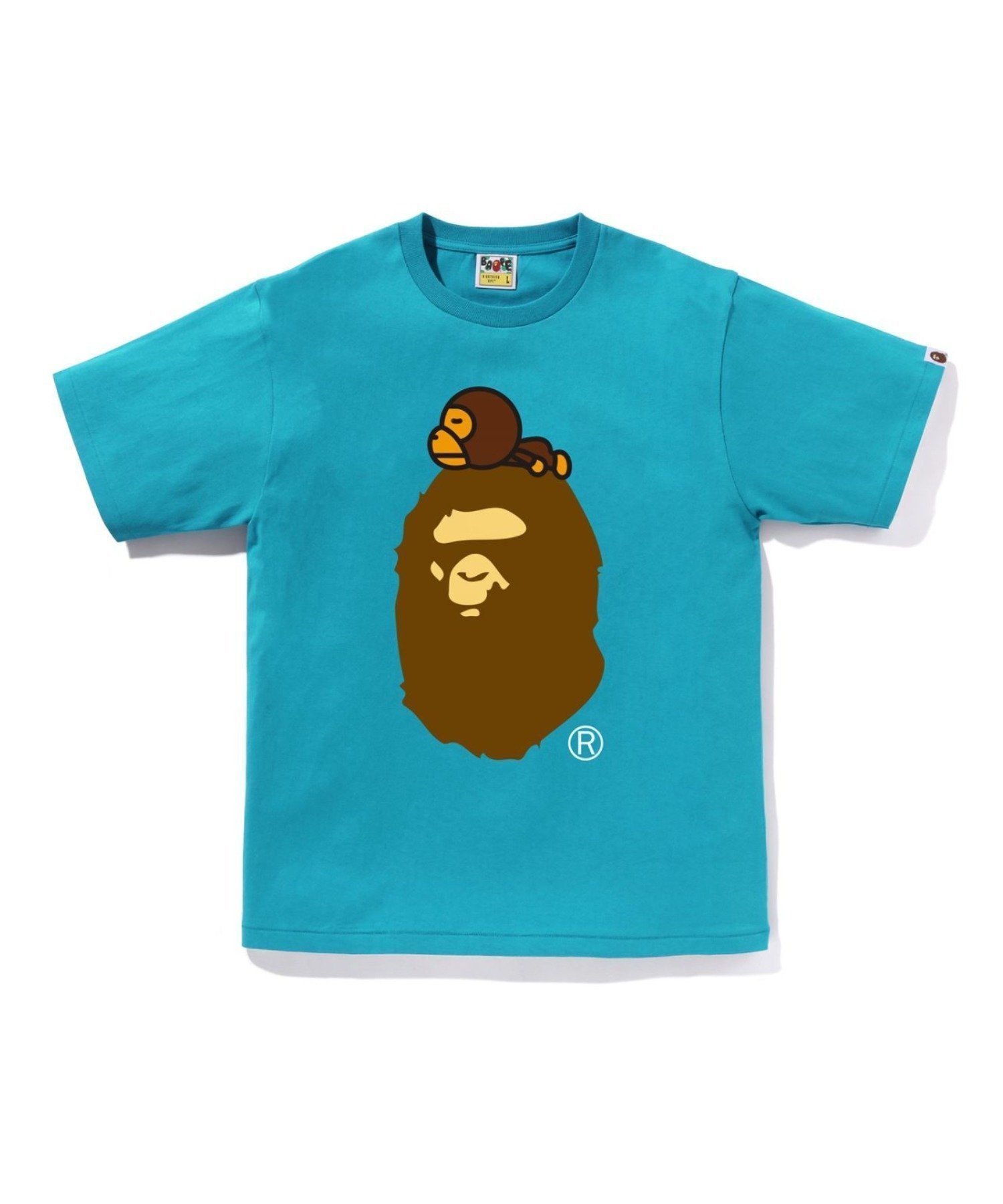 【ア ベイシング エイプ/A BATHING APE】のMILO ON BIG APE TEE インテリア・キッズ・メンズ・レディースファッション・服の通販 founy(ファニー) 　ファッション　Fashion　レディースファッション　Fashion for Women　インナー　Innerwear　グラフィック　Graphic, Graphic Design　ショート　Short, Short Length　スリーブ　Sleeve, Long Sleeve / Short Sleeve　フロント　Front, Front Design　プリント　Print, Printed Pattern　ラバー　Rubber, Rubber Sole　BLUE|ID: prp329100004872456 ipo3291000000036339620