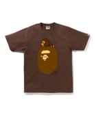 【ア ベイシング エイプ/A BATHING APE】のMILO ON BIG APE TEE 人気、トレンドファッション・服の通販 founy(ファニー) ファッション Fashion レディースファッション Fashion for Women インナー Innerwear グラフィック Graphic, Graphic Design ショート Short, Short Length スリーブ Sleeve, Long Sleeve / Short Sleeve フロント Front, Front Design プリント Print, Printed Pattern ラバー Rubber, Rubber Sole thumbnail BROWN|ID: prp329100004872456 ipo3291000000036339621