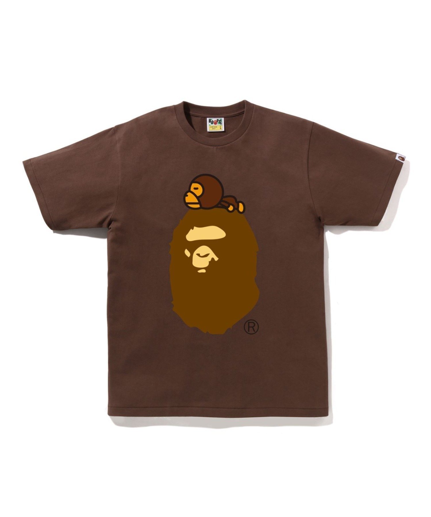 【ア ベイシング エイプ/A BATHING APE】のMILO ON BIG APE TEE インテリア・キッズ・メンズ・レディースファッション・服の通販 founy(ファニー) 　ファッション　Fashion　レディースファッション　Fashion for Women　インナー　Innerwear　グラフィック　Graphic, Graphic Design　ショート　Short, Short Length　スリーブ　Sleeve, Long Sleeve / Short Sleeve　フロント　Front, Front Design　プリント　Print, Printed Pattern　ラバー　Rubber, Rubber Sole　BROWN|ID: prp329100004872456 ipo3291000000036339621