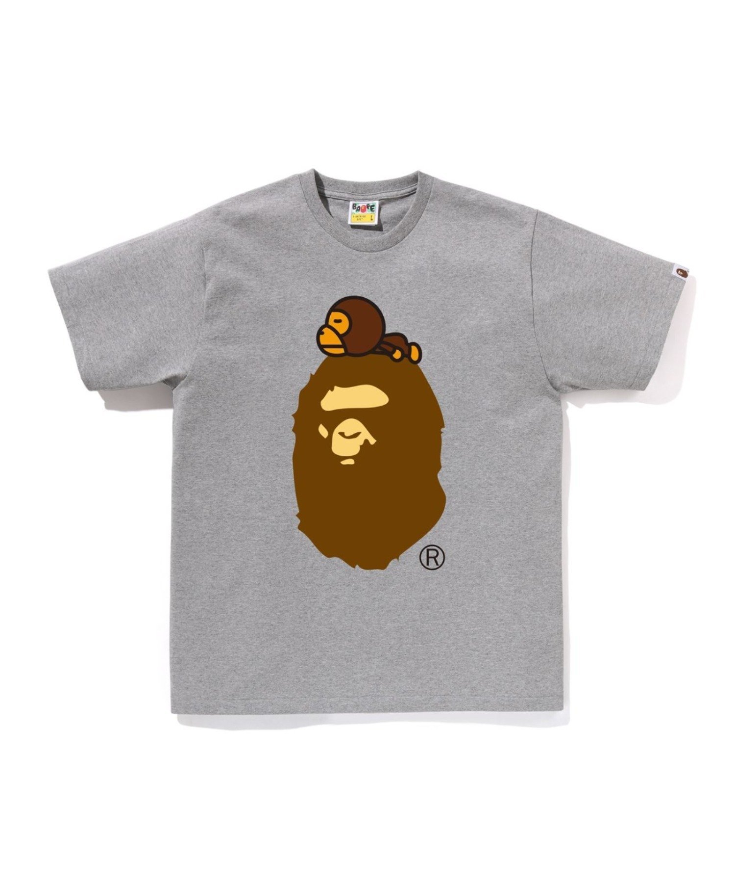 【ア ベイシング エイプ/A BATHING APE】のMILO ON BIG APE TEE インテリア・キッズ・メンズ・レディースファッション・服の通販 founy(ファニー) 　ファッション　Fashion　レディースファッション　Fashion for Women　インナー　Innerwear　グラフィック　Graphic, Graphic Design　ショート　Short, Short Length　スリーブ　Sleeve, Long Sleeve / Short Sleeve　フロント　Front, Front Design　プリント　Print, Printed Pattern　ラバー　Rubber, Rubber Sole　GRAY|ID: prp329100004872456 ipo3291000000036339624