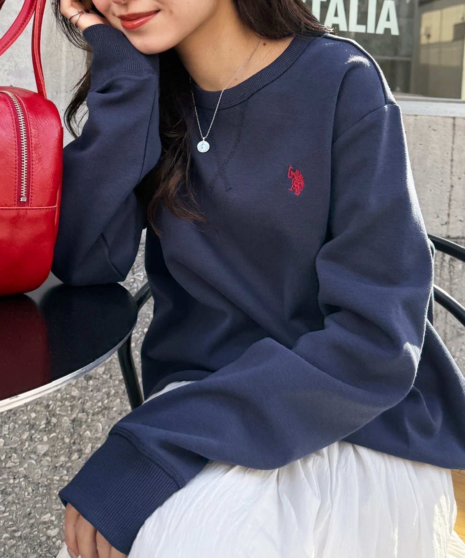 【セットアップセブン/SETUP7】のU.S. POLO ASSN./ワンポイントロゴ ダブルフェイススウェット 3本針STトレーナー インテリア・キッズ・メンズ・レディースファッション・服の通販 founy(ファニー) ファッション Fashion レディースファッション Fashion for Women トップス・カットソー Cut & Sew Tops レディースパーカー・カジュアルフーディー Casual Hoodies & Sweatshirts スウェット・クルーネックトップス Sweatshirts & Crewnecks / Relaxed Fit Sweat Tops イタリア Italy インナー Innerwear 厚底 Platform Shoes 腕時計 Wristwatch カーゴパンツ Cargo Pants, Utility Pants キャップ Cap, Baseball Cap クラシカル Classical, Vintage-Inspired コレクション Collection, Seasonal Line シンプル Simple, Minimal ジャケット Jacket, Outerwear ストレッチ Stretch, Stretchy Fabric スニーカー Sneakers, Trainers スポーツ Sports, Activewear セットアップ Set-Up, Coordinated Outfit デニム Denim, Jeans Material トレンド Trend, Trending Now トレーナー Sweatshirt, Trainer フラット Flat, Flat Shoes メンズ Men's, Menswear モダン Modern, Contemporary リラックス Relax, Relaxed Fit ワンポイント One Point, Statement Accent おすすめ Recommended / Our Picks エレガント 上品 Elegant スマホショルダーバッグ Smartphone Shoulder Bag NVY|ID: prp329100004875159 ipo3291000000036363066