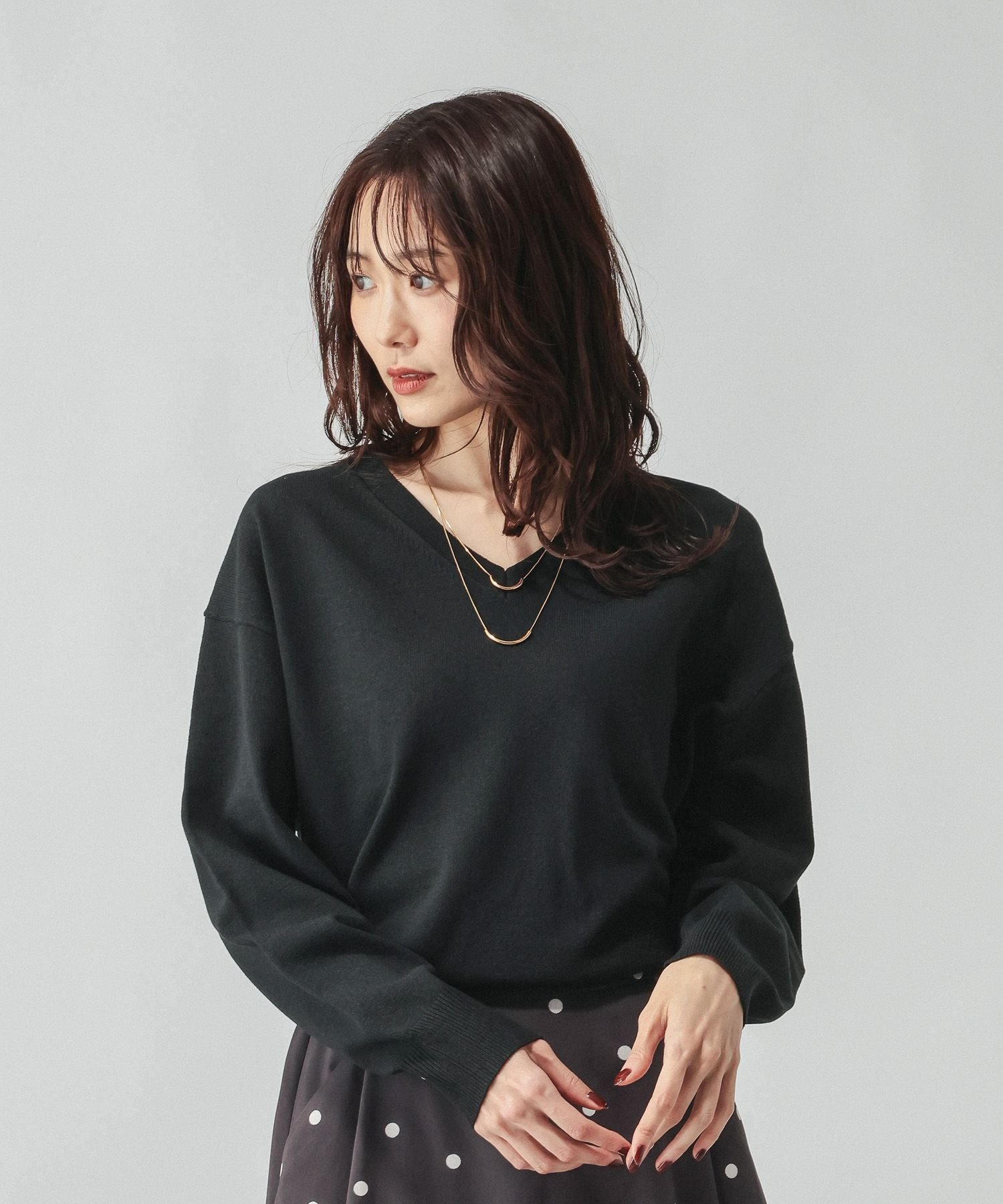 【グローバルワーク/GLOBAL WORK】のドライタッチVネックプルオーバー長袖/634083 インテリア・キッズ・メンズ・レディースファッション・服の通販 founy(ファニー) ファッション Fashion レディースファッション Fashion for Women トップス・カットソー Cut & Sew Tops カジュアルプルオーバー・ニットトップス Pullovers & Knit Tops / Casual Pullovers Vネックトップス V-Neck Tops / V-Cut Neckline Shirts おすすめ Recommended / Our Picks アンサンブル Ensemble Set カーディガン Cardigan, Knitwear スリット Slit, Slit Detail バランス Balance, Style Balance ワイド Wide, Wide Fit ビジネス 仕事 通勤 Business / Work / Commuting 旅行 Travel 春 Spring 洗える Machine Washable 長袖 Long Sleeve, Full Sleeve 一部店舗限定/ブラック09|ID: prp329100004875169 ipo3291000000036363147