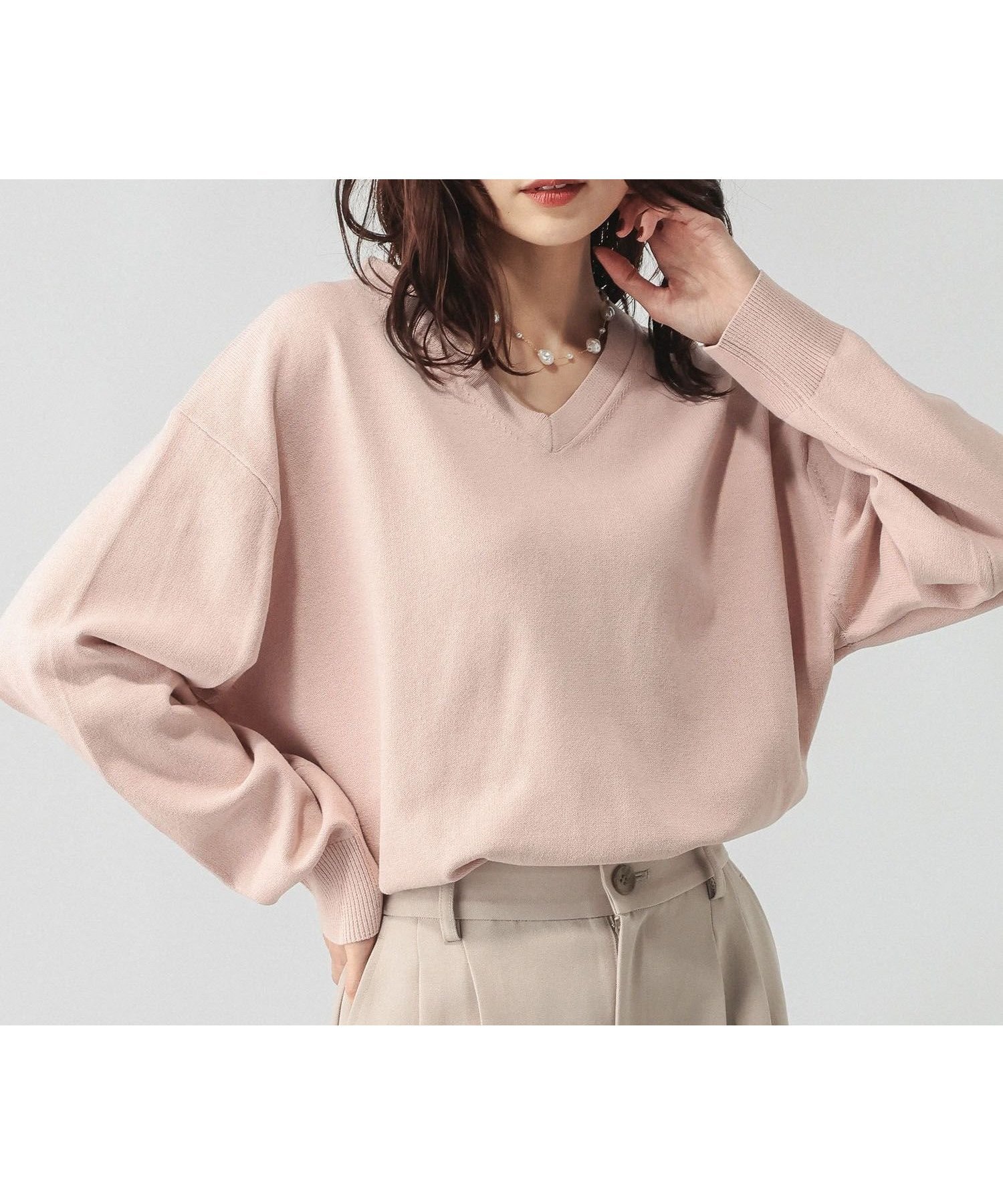 【グローバルワーク/GLOBAL WORK】のドライタッチVネックプルオーバー長袖/634083 インテリア・キッズ・メンズ・レディースファッション・服の通販 founy(ファニー) ファッション Fashion レディースファッション Fashion for Women トップス・カットソー Cut & Sew Tops カジュアルプルオーバー・ニットトップス Pullovers & Knit Tops / Casual Pullovers Vネックトップス V-Neck Tops / V-Cut Neckline Shirts おすすめ Recommended / Our Picks アンサンブル Ensemble Set カーディガン Cardigan, Knitwear スリット Slit, Slit Detail バランス Balance, Style Balance ワイド Wide, Wide Fit ビジネス 仕事 通勤 Business / Work / Commuting 旅行 Travel 春 Spring 洗える Machine Washable 長袖 Long Sleeve, Full Sleeve ライトピンク22|ID: prp329100004875169 ipo3291000000036363151