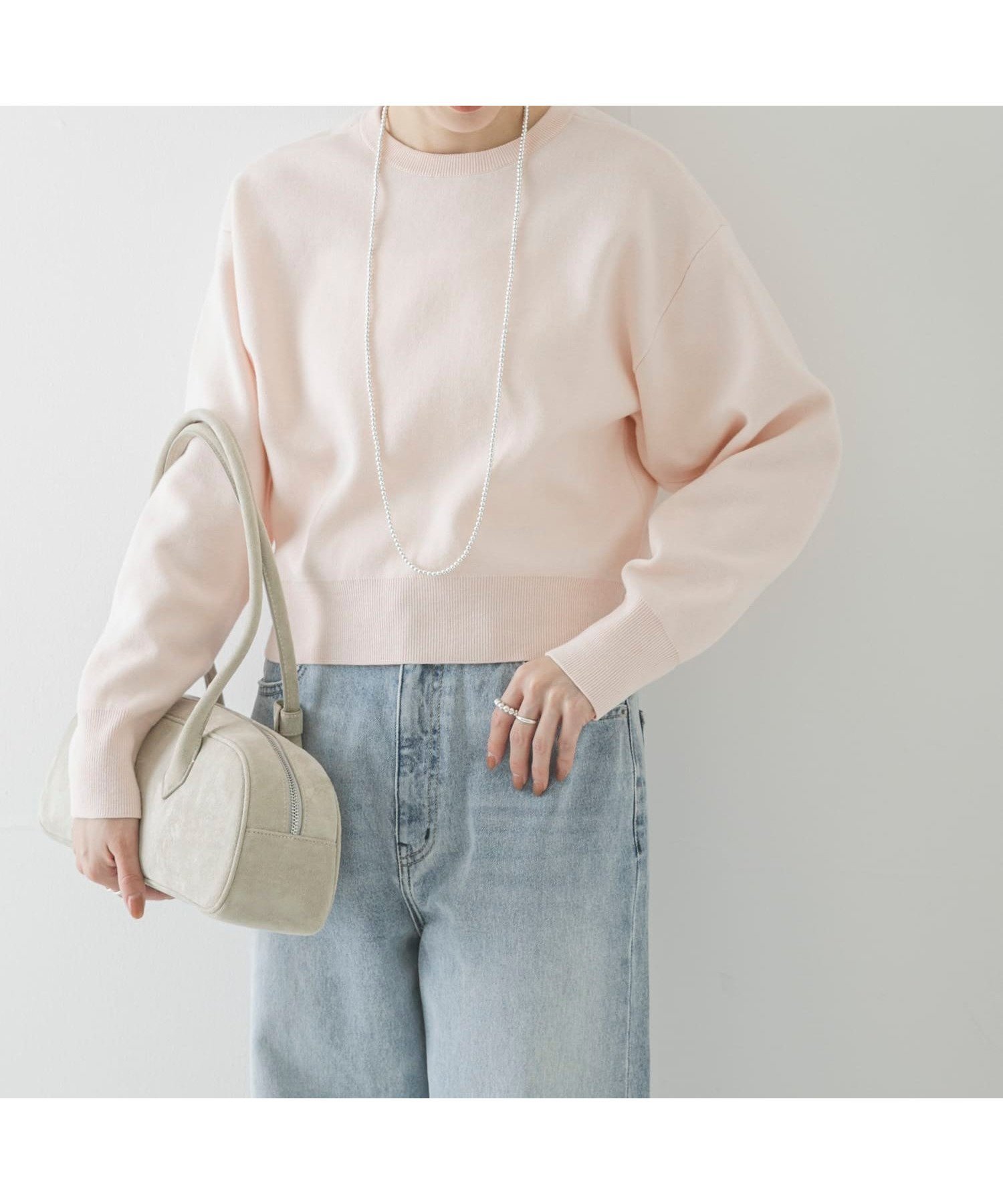 【アーバンリサーチ/URBAN RESEARCH】のダブルフェイスクルーネックニット インテリア・キッズ・メンズ・レディースファッション・服の通販 founy(ファニー) ファッション Fashion レディースファッション Fashion for Women トップス・カットソー Cut & Sew Tops ニット Knit Tops & Sweaters 春 Spring ギャザー Gathered, Ruffled コンパクト Compact, Small Size 軽量 Lightweight, Ultra Light シンプル Simple, Minimal ダブル Double, Double-Breasted バランス Balance, Style Balance フェイス Face, Facial Design ボトム Bottoms, Lower Wear ワイド Wide, Wide Fit S/S・春夏 SS, Spring/Summer, Warm Season おすすめ Recommended / Our Picks 夏 Summer エレガント 上品 Elegant 2026年 2026 ピンク|ID: prp329100004875197 ipo3291000000036363342