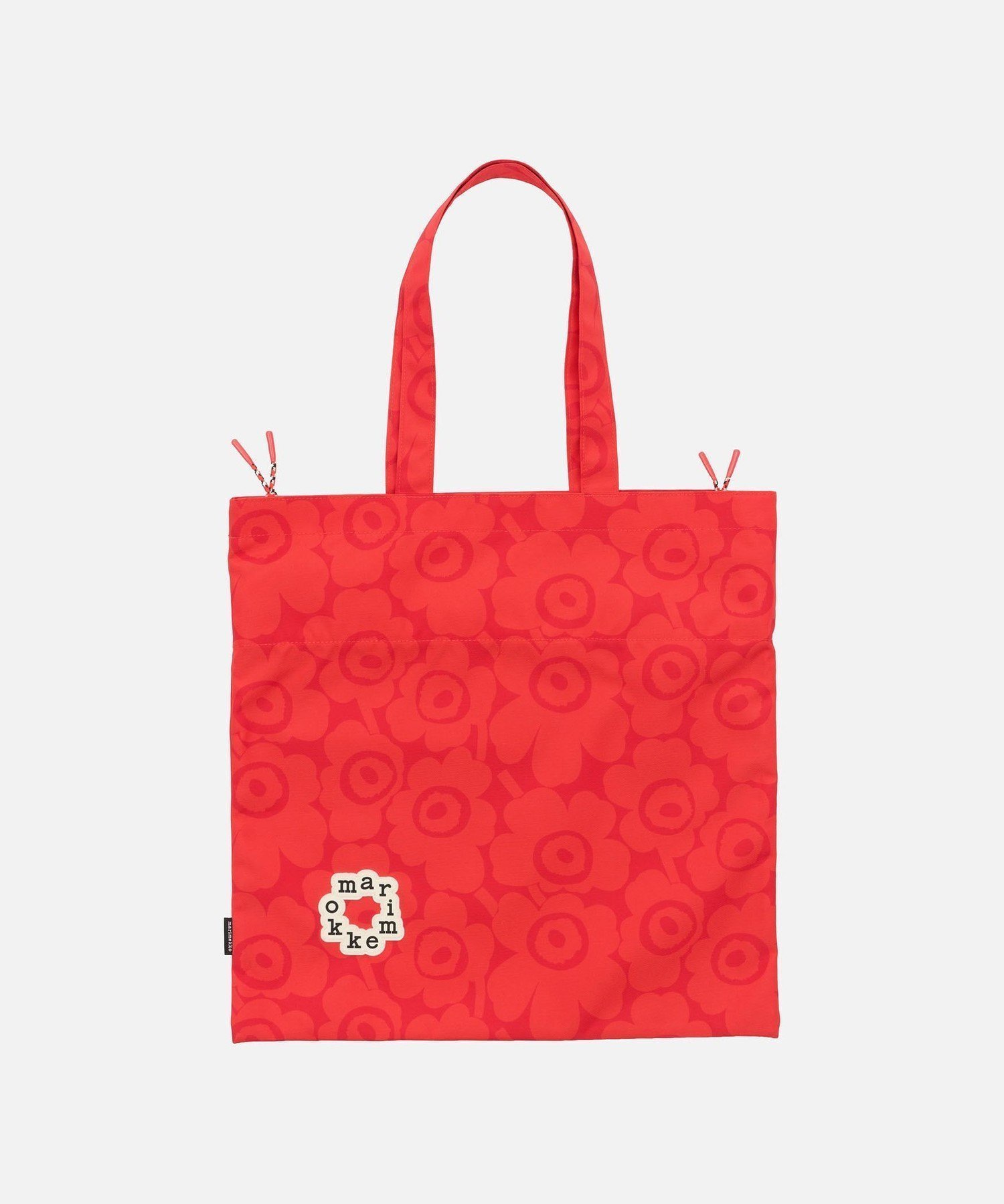 【マリメッコ/marimekko】のMetka Mini Unikko トートバッグ インテリア・キッズ・メンズ・レディースファッション・服の通販 founy(ファニー) 　ファッション　Fashion　レディースファッション　Fashion for Women　バッグ　Bags　サークル　Circle, Round Design　スクエア　Square, Square Shape　スタイリッシュ　Stylish, Fashionable　フィット　Fit, Slim Fit　フォルム　Silhouette, Form　巾着　Drawstring Bag, Kinchaku　レッド×ダークレッド|ID: prp329100004875205 ipo3291000000036363399