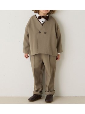 【リジェール/riziere / KIDS】のノーカラージャケットセットアップ(裏地ストライプ) 人気、トレンドファッション・服の通販 founy(ファニー) ファッション Fashion キッズファッション Fashion for Kids おすすめ Recommended / Our Picks インナー Innerwear カーディガン Cardigan, Knitwear ジャケット Jacket, Outerwear ストライプ Stripe, Striped Pattern スマート Smart, Elegant セットアップ Set-Up, Coordinated Outfit ポケット Pocket, Pocket Detail 人気 Popular, Best Seller 入学式 Entrance Ceremony 結婚式 Wedding |ID:prp329100004875218