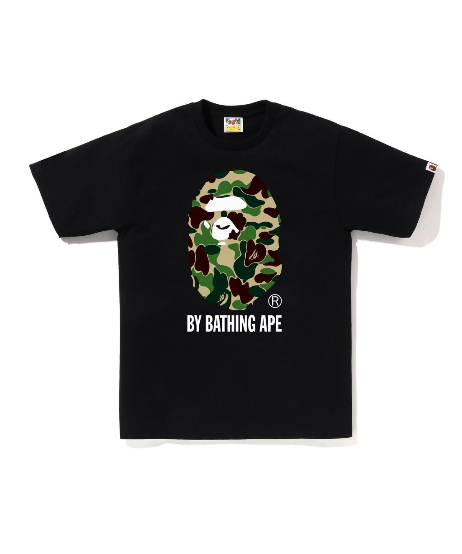 【ア ベイシング エイプ/A BATHING APE】のABC CAMO BY BATHING APE TEE インテリア・キッズ・メンズ・レディースファッション・服の通販 founy(ファニー) 　ファッション　Fashion　レディースファッション　Fashion for Women　インナー　Innerwear　コレクション　Collection, Seasonal Line　ショート　Short, Short Length　スリーブ　Sleeve, Long Sleeve / Short Sleeve　パターン　Pattern, Design Print　フロント　Front, Front Design　プリント　Print, Printed Pattern　モチーフ　Motif, Design Theme　ラバー　Rubber, Rubber Sole　人気　Popular, Best Seller　BK×GR|ID: prp329100004875246 ipo3291000000036363678
