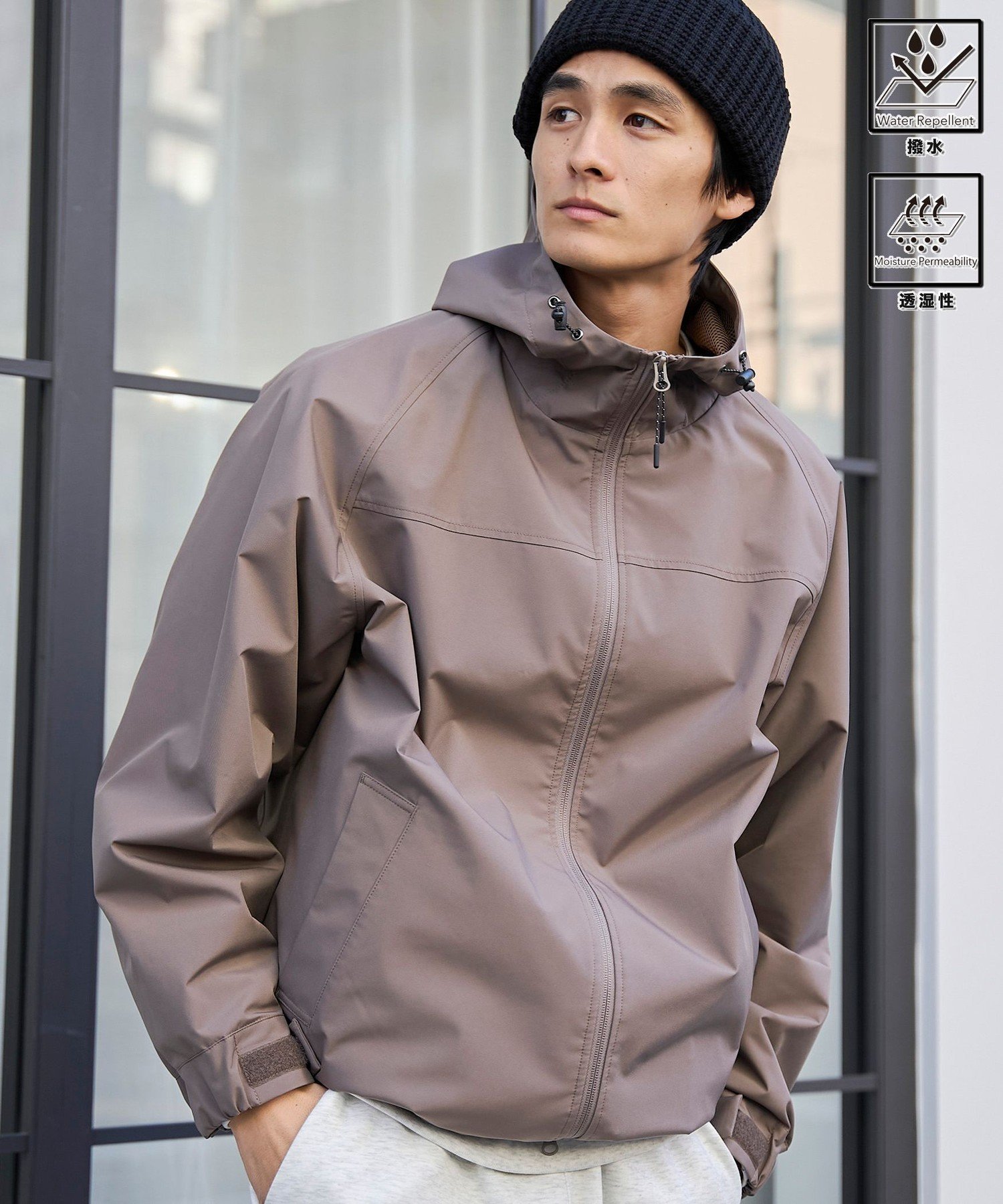 【コーエン メン/COEN / MEN】の【好評につき新色登場】ウィンドブロックシェルターフードブルゾン【撥水,透湿,防風】 インテリア・キッズ・メンズ・レディースファッション・服の通販 founy(ファニー) 　ファッション　Fashion　メンズファッション　Fashion for Men　アウトドア　Outdoor Clothing　インナー　Innerwear　オックス　Oxford Fabric　スウェット / スエット　Sweatshirt, Sweatwear　スタンド　Stand Collar, Upright Stand　スリーブ　Sleeve, Long Sleeve / Short Sleeve　ダブル　Double, Double-Breasted　ドローコード　Drawcord, Drawstring Cord　メッシュ　Mesh, Net Fabric　MOCA|ID: prp329100004875306 ipo3291000000036364134