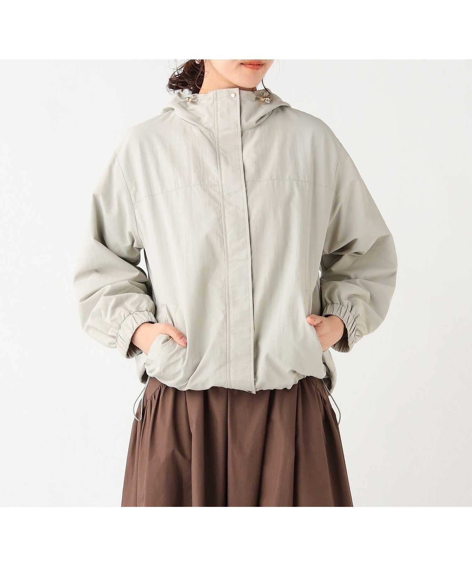 【ビームス ハート/BEAMS HEART】の【洗濯可】フーディー ライト ブルゾン 26SS レディース ライトアウター 春アウター インテリア・キッズ・メンズ・レディースファッション・服の通販 founy(ファニー) 　ファッション　Fashion　レディースファッション　Fashion for Women　アウター　Coat / Outerwear Collection　ブルゾンジャケット・スポーティアウター　Blouson Jackets　春　Spring　シンプル　Simple, Minimal　ダブル　Double, Double-Breasted　ドローコード　Drawcord, Drawstring Cord　バランス　Balance, Style Balance　ブルゾン　Blouson, Bomber Jacket　ベーシック　Basic, Essential　ポンチョ　Poncho, Cape Style　ミドル　Middle Length, Mid Height　ロング　Long, Long-Length　おすすめ　Recommended / Our Picks　2026年　2026　LIGHT GREY|ID: prp329100004875343 ipo3291000000036364383