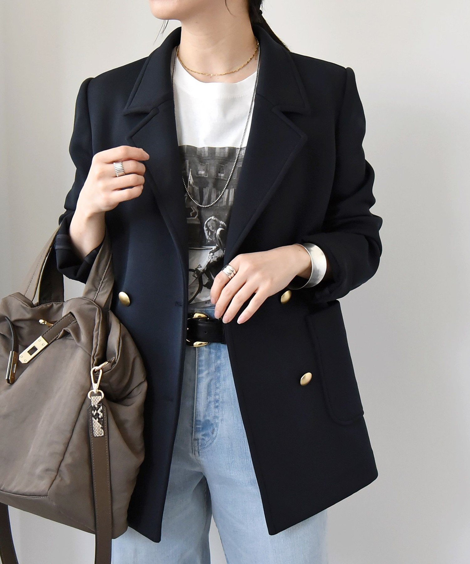 【シップス フォー ウィメン/SHIPS】のquaranciel 洗濯機可能 ジャージー テーラード ダブル ジャケット インテリア・キッズ・メンズ・レディースファッション・服の通販 founy(ファニー) 　ファッション　Fashion　レディースファッション　Fashion for Women　アウター　Coat / Outerwear Collection　レディースジャケット・軽アウター　Jackets　洗える　Machine Washable　カーディガン　Cardigan, Knitwear　ジャケット　Jacket, Outerwear　ダブル　Double, Double-Breasted　テーラード　Tailored, Tailored Fit　デニム　Denim, Jeans Material　バランス　Balance, Style Balance　フィット　Fit, Slim Fit　フロント　Front, Front Design　エレガント 上品　Elegant　ビジネス 仕事 通勤　Business / Work / Commuting　2026年　2026　ネイビー|ID: prp329100004875359 ipo3291000000036364492