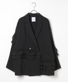 【レプシィム ローリーズファーム/LEPSIM LOWRYS FARM】の《リネンライクドライシリーズ》フリルW長袖ジャケット 人気、トレンドファッション・服の通販 founy(ファニー) ファッション Fashion レディースファッション Fashion for Women アウター Coat / Outerwear Collection レディースジャケット・軽アウター Jackets おすすめ Recommended / Our Picks シフォン Chiffon, Lightweight Fabric ジャケット Jacket, Outerwear セットアップ Set-Up, Coordinated Outfit チュール Tulip, Tulip Motif トレンド Trend, Trending Now フェミニン Feminine, Girly フリル Frill, Ruffle ラップ Wrap, Wrap Design エレガント 上品 Elegant 人気 Popular, Best Seller 今季 This Season, Current Season 長袖 Long Sleeve, Full Sleeve thumbnail ブラック09|ID: prp329100004875368 ipo3291000000036364539