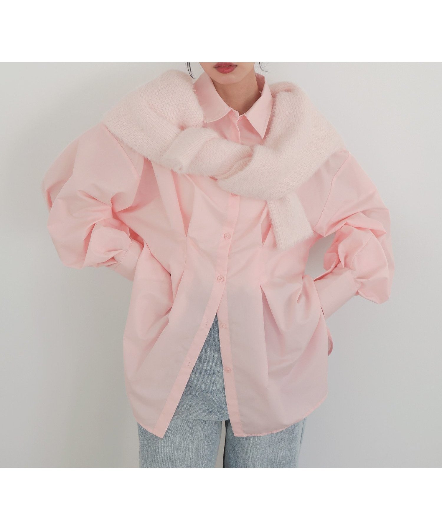 【リアン/Lian】のウエストタックカラーシャツ インテリア・キッズ・メンズ・レディースファッション・服の通販 founy(ファニー) 　ファッション　Fashion　レディースファッション　Fashion for Women　トップス・カットソー　Cut & Sew Tops　シャツ・ブラウス・オフィスカジュアル　Elegant Blouses & Button-Ups　2026年　2026　イエロー　Yellow　ストライプ　Stripe, Striped Pattern　ピンク|ID: prp329100004875412 ipo3291000000036364843