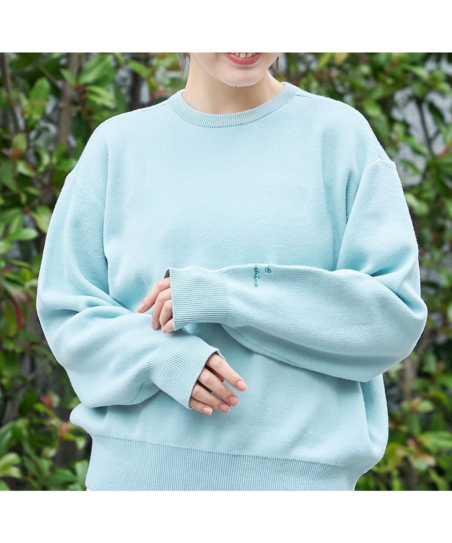 【コーエン/COEN】の【選べる6色展開 / スプリングカラー】袖刺繍 スウェットライクハイゲージニット インテリア・キッズ・メンズ・レディースファッション・服の通販 founy(ファニー) ファッション Fashion レディースファッション Fashion for Women トップス・カットソー Cut & Sew Tops ニット Knit Tops & Sweaters レディースパーカー・カジュアルフーディー Casual Hoodies & Sweatshirts スウェット・クルーネックトップス Sweatshirts & Crewnecks / Relaxed Fit Sweat Tops 春 Spring コンパクト Compact, Small Size ジャケット Jacket, Outerwear スニーカー Sneakers, Trainers スプリング Spring, Spring Collection スマート Smart, Elegant タートルネック Turtleneck, High Neck 定番 Standard, Basic Item 長袖 Long Sleeve, Full Sleeve バランス Balance, Style Balance パステル Pastel, Soft Color ボトム Bottoms, Lower Wear リラックス Relax, Relaxed Fit おすすめ Recommended / Our Picks エレガント 上品 Elegant 2026年 2026 LT.BLUE|ID: prp329100004875418 ipo3291000000036364887