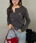 【フリークスストア/FREAK'S STORE】のリブヘンリーネックロンT 限定展開 人気、トレンドファッション・服の通販 founy(ファニー) ファッション Fashion レディースファッション Fashion for Women トップス・カットソー Cut & Sew Tops ロングTシャツ・Tシャツ Longline T-Shirts & Tees インナー Innerwear コラボ Collaboration, Collab コンパクト Compact, Small Size シンプル Simple, Minimal スペシャル Special, Limited Edition スラックス Slacks, Dress Pants デニム Denim, Jeans Material ミニスカート Mini Skirt, Short Skirt リアル Real, Realistic ワンポイント One Point, Statement Accent S/S・春夏 SS, Spring/Summer, Warm Season 夏 Summer 2026年 2026 thumbnail チャコールグレー|ID: prp329100004875438 ipo3291000000036365019