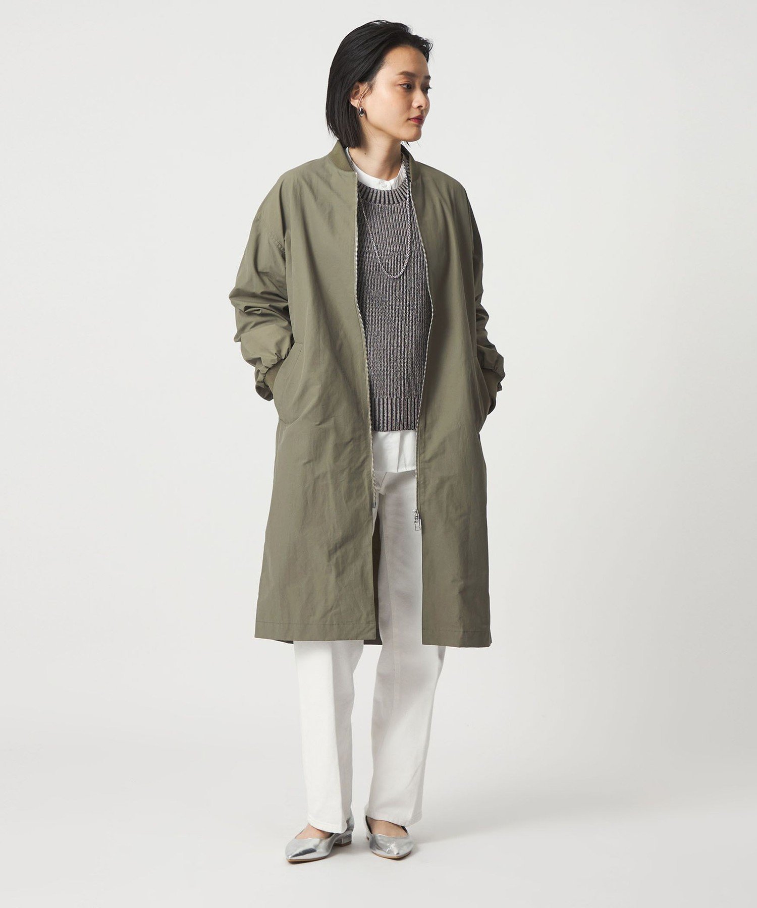 【ユナイテッドアローズ/UNITED ARROWS】のロングブルゾン A DAY IN THE LIFE 人気、トレンドファッション・服の通販 founy(ファニー) 　ファッション　Fashion　レディースファッション　Fashion for Women　アウター　Coat / Outerwear Collection　ブルゾンジャケット・スポーティアウター　Blouson Jackets　グログラン　Grosgrain, Grosgrain Ribbon　シンプル　Simple, Minimal　デニム　Denim, Jeans Material　トレンド　Trend, Trending Now　定番　Standard, Basic Item　バランス　Balance, Style Balance　フェミニン　Feminine, Girly　フロント　Front, Front Design　ブルゾン　Blouson, Bomber Jacket　プリーツ　Pleats, Pleated　ロング　Long, Long-Length　アウトレット　Outlet / Clearance　おすすめ　Recommended / Our Picks　ビジネス 仕事 通勤　Business / Work / Commuting　 other-1|ID: prp329100004875453 ipo3291000000036365124