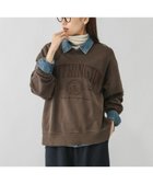 【グローバルワーク/GLOBAL WORK】のピグメント刺繍ロゴプルオーバー/608260 人気、トレンドファッション・服の通販 founy(ファニー) ファッション Fashion レディースファッション Fashion for Women トップス・カットソー Cut & Sew Tops カジュアルプルオーバー・ニットトップス Pullovers & Knit Tops / Casual Pullovers インナー Innerwear スウェット / スエット Sweatshirt, Sweatwear ストライプ Stripe, Striped Pattern デニム Denim, Jeans Material 人気 Popular, Best Seller フォルム Silhouette, Form ワイド Wide, Wide Fit おすすめ Recommended / Our Picks 夏 Summer thumbnail ブラウン58|ID: prp329100004875582 ipo3291000000036366031
