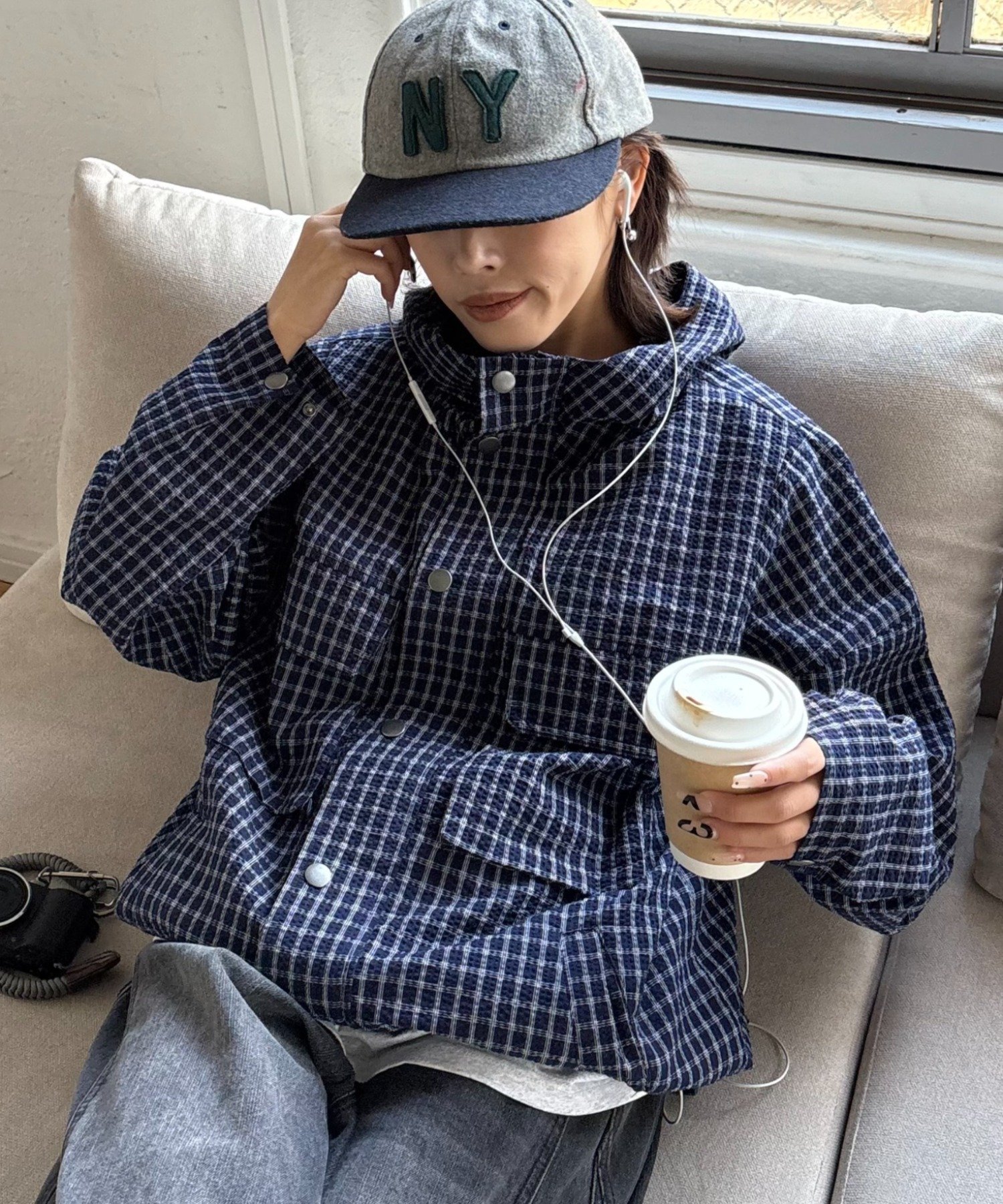 【チャオパニックティピー/CIAOPANIC TYPY】の【UNISEX】チェックフードシャウター 人気、トレンドファッション・服の通販 founy(ファニー) 　ファッション　Fashion　レディースファッション　Fashion for Women　ショルダー　Shoulder, Shoulder Strap　チェック　Check, Plaid, Tartan　ドロップ　Drop Shoulder, Dropped Style　パーカー　Hoodie, Parka　羽織　Haori, Light Jacket　ユニセックス　Unisex, Genderless　リラックス　Relax, Relaxed Fit　ワイド　Wide, Wide Fit　おすすめ　Recommended / Our Picks　 other-1|ID: prp329100004875586 ipo3291000000036366055