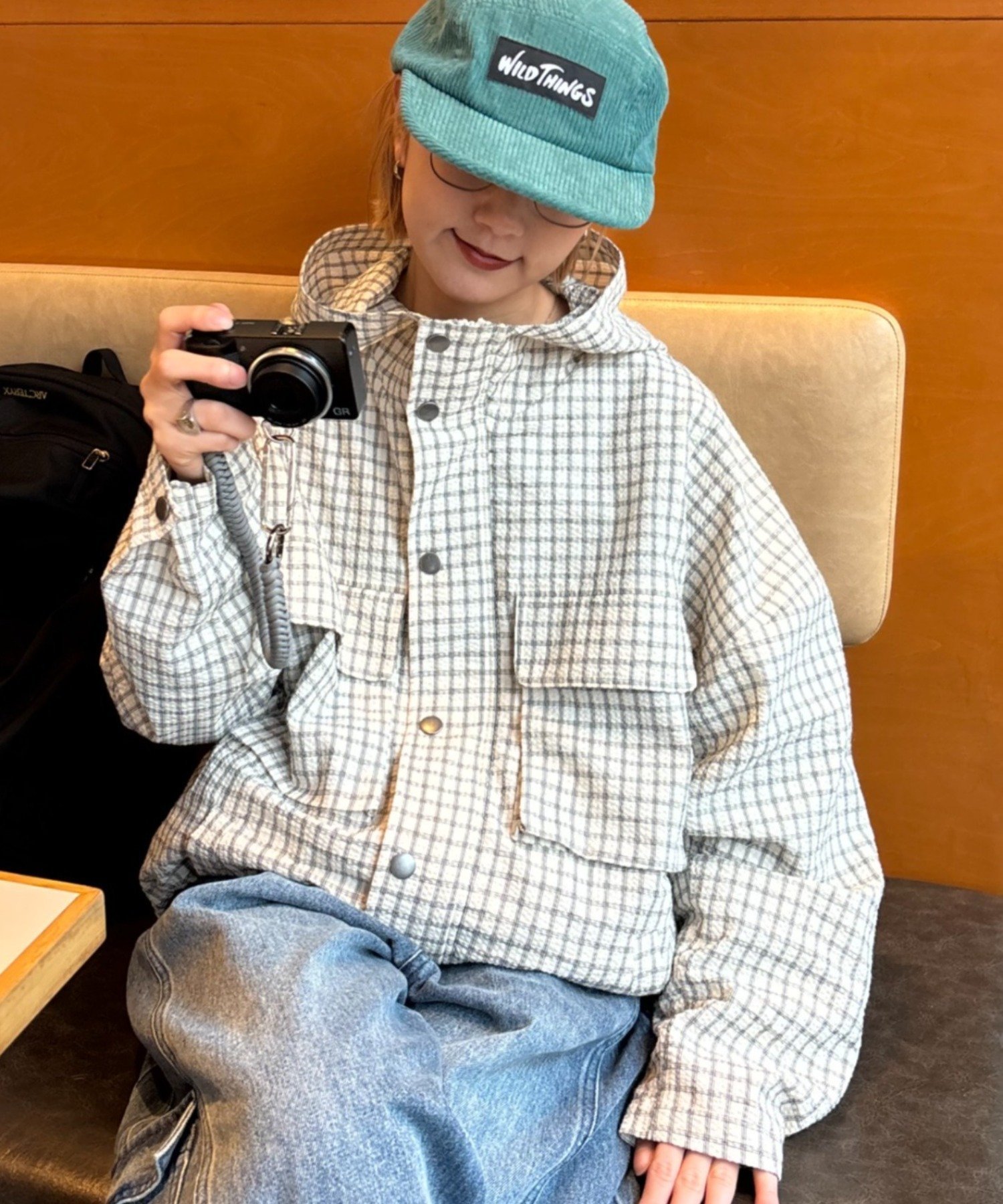 【チャオパニックティピー/CIAOPANIC TYPY】の【UNISEX】チェックフードシャウター インテリア・キッズ・メンズ・レディースファッション・服の通販 founy(ファニー) 　ファッション　Fashion　レディースファッション　Fashion for Women　ショルダー　Shoulder, Shoulder Strap　チェック　Check, Plaid, Tartan　ドロップ　Drop Shoulder, Dropped Style　パーカー　Hoodie, Parka　羽織　Haori, Light Jacket　ユニセックス　Unisex, Genderless　リラックス　Relax, Relaxed Fit　ワイド　Wide, Wide Fit　おすすめ　Recommended / Our Picks　ホワイト|ID: prp329100004875586 ipo3291000000036366061