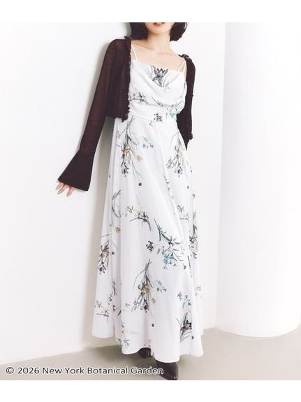 【スナイデル/SNIDEL】のNYBG キャミワンピース 人気、トレンドファッション・服の通販 founy(ファニー) 　ファッション　Fashion　レディースファッション　Fashion for Women　ワンピース　Dresses　キャミソールワンピース　Camisole Dresses　ウェーブ　Wavy Pattern　エレガント 上品　Elegant　カーディガン　Cardigan, Knitwear　キャミワンピース　Cami Dress, Slip Dress　コレクション　Collection, Seasonal Line　サテン　Satin, Glossy Fabric　シャーリング　Shirring, Ruched　ジャケット　Jacket, Outerwear　ストレート　Straight, Straight Cut　スマート　Smart, Elegant　ドレープ　Drape, Draping Fabric　フィット　Fit, Slim Fit　フロント　Front, Front Design　プリント　Print, Printed Pattern　ラベンダー　Lavender　リボン　Ribbon, Bow　おすすめ　Recommended / Our Picks　 other-1|ID: prp329100004875596 ipo3291000000036366131