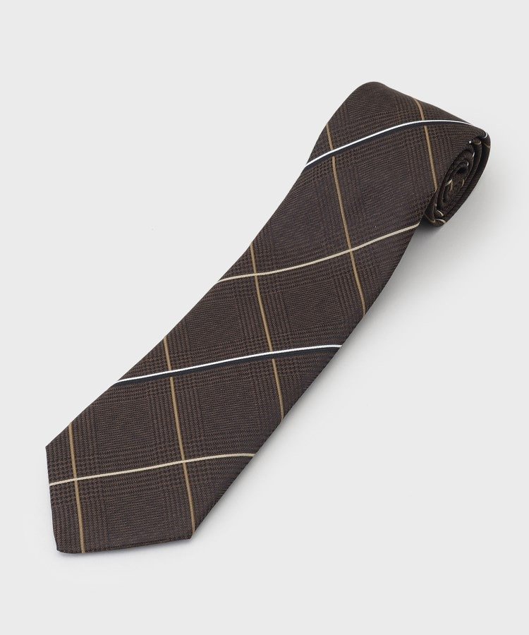 【タケオキクチ/TAKEO KIKUCHI / MEN】の【Made in JAPAN】番千鳥ウィンドペン柄 ネクタイ インテリア・キッズ・メンズ・レディースファッション・服の通販 founy(ファニー) 　ファッション　Fashion　メンズファッション　Fashion for Men　ギフト プレゼント　Gift / Present　スマート　Smart, Elegant　チェック　Check, Plaid, Tartan　メランジ　Melange, Mixed Yarn　日本製　Made In Japan　ブラウン|ID: prp329100004875786 ipo3291000000036367379