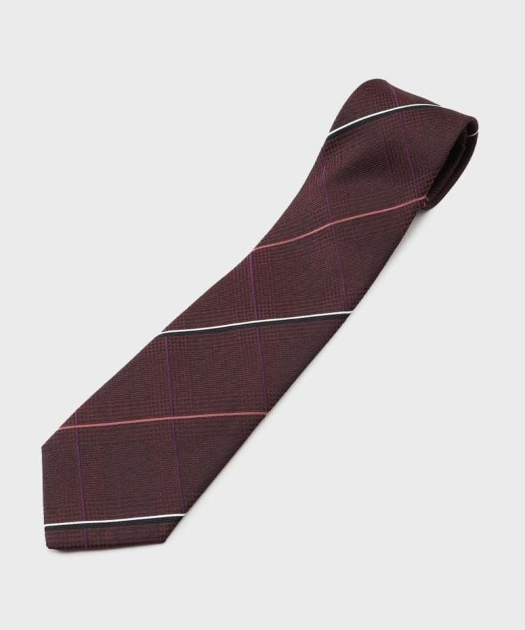 【タケオキクチ/TAKEO KIKUCHI / MEN】の【Made in JAPAN】番千鳥ウィンドペン柄 ネクタイ インテリア・キッズ・メンズ・レディースファッション・服の通販 founy(ファニー) 　ファッション　Fashion　メンズファッション　Fashion for Men　ギフト プレゼント　Gift / Present　スマート　Smart, Elegant　チェック　Check, Plaid, Tartan　メランジ　Melange, Mixed Yarn　日本製　Made In Japan　ボルドー|ID: prp329100004875786 ipo3291000000036367381