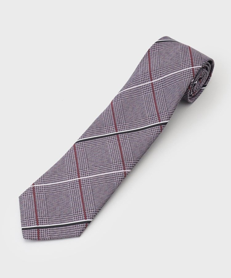 【タケオキクチ/TAKEO KIKUCHI / MEN】の【Made in JAPAN】番千鳥ウィンドペン柄 ネクタイ インテリア・キッズ・メンズ・レディースファッション・服の通販 founy(ファニー) 　ファッション　Fashion　メンズファッション　Fashion for Men　ギフト プレゼント　Gift / Present　スマート　Smart, Elegant　チェック　Check, Plaid, Tartan　メランジ　Melange, Mixed Yarn　日本製　Made In Japan　ピンク|ID: prp329100004875786 ipo3291000000036367383