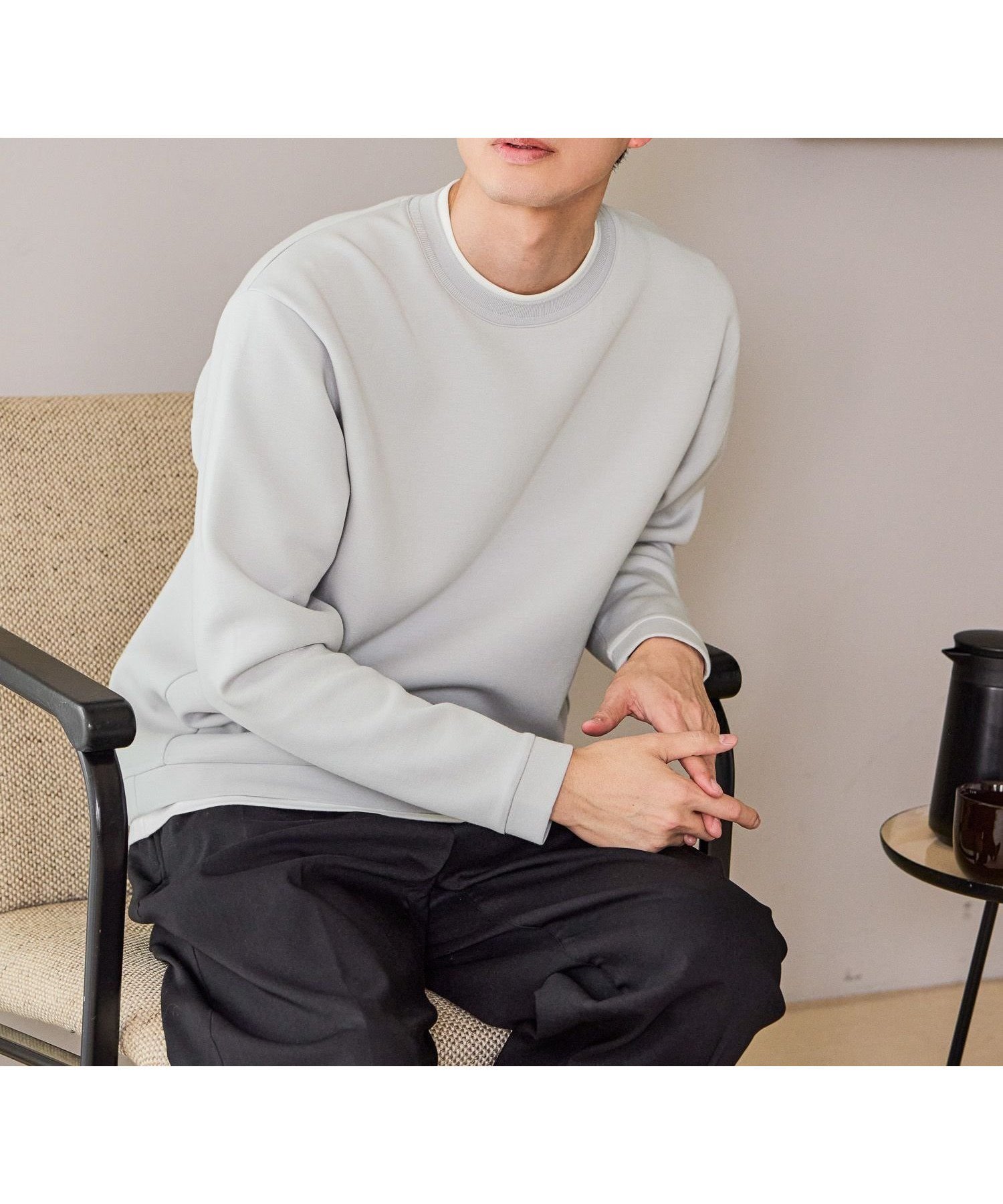 【グローバルワーク/GLOBAL WORK / MEN】のライトクッションクルーレイヤー/580441 人気、トレンドファッション・服の通販 founy(ファニー) 　ファッション　Fashion　メンズファッション　Fashion for Men　おすすめ　Recommended / Our Picks　クッション　Cushion, Throw Pillow　トレンド　Trend, Trending Now　フォルム　Silhouette, Form　リラックス　Relax, Relaxed Fit　エレガント 上品　Elegant　 other-1|ID: prp329100004875789 ipo3291000000036367394