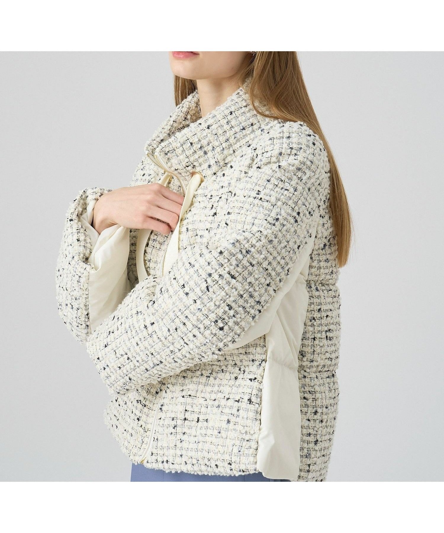 【アナイ/ANAYI】のリングツイードスタンドダウンコート 人気、トレンドファッション・服の通販 founy(ファニー) 　ファッション　Fashion　レディースファッション　Fashion for Women　アウター　Coat / Outerwear Collection　コート・ロングコート・ピーコート　Long Coats, Peacoats & More　ダウンジャケット・軽量ダウン　Warm & Lightweight Down Jackets　イタリア　Italy　ウォーム　Warm Fabric　スタンド　Stand Collar, Upright Stand　スマート　Smart, Elegant　タフタ　Taffeta, Structured Fabric　ダウン　Down, Puffer　ツイード　Twill, Twill Weave　防寒　Cold Protection, Winter-Ready　冬　Winter / This Winter　A/W・秋冬　Autumn/Winter　再入荷　Restock / Back in Stock　 other-1|ID: prp329100004875813 ipo3291000000036367569