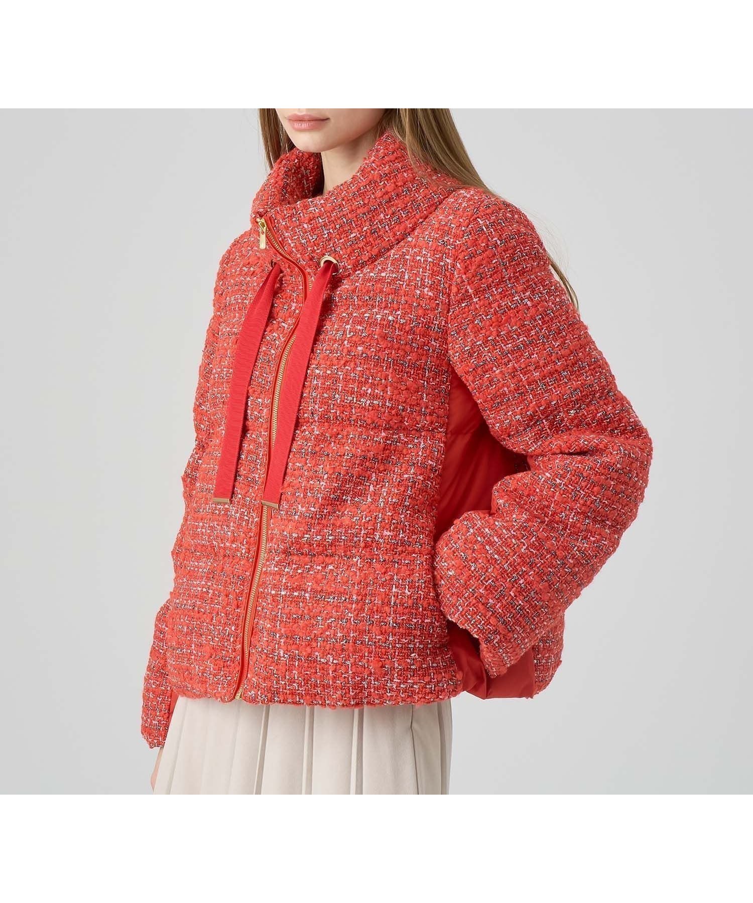 【アナイ/ANAYI】のリングツイードスタンドダウンコート インテリア・キッズ・メンズ・レディースファッション・服の通販 founy(ファニー) 　ファッション　Fashion　レディースファッション　Fashion for Women　アウター　Coat / Outerwear Collection　コート・ロングコート・ピーコート　Long Coats, Peacoats & More　ダウンジャケット・軽量ダウン　Warm & Lightweight Down Jackets　イタリア　Italy　ウォーム　Warm Fabric　スタンド　Stand Collar, Upright Stand　スマート　Smart, Elegant　タフタ　Taffeta, Structured Fabric　ダウン　Down, Puffer　ツイード　Twill, Twill Weave　防寒　Cold Protection, Winter-Ready　冬　Winter / This Winter　A/W・秋冬　Autumn/Winter　再入荷　Restock / Back in Stock　red|ID: prp329100004875813 ipo3291000000036367575