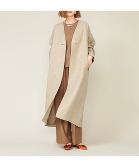 【ユナイテッドアローズ/UNITED ARROWS】のconte ツイード ノーカラーコート 人気、トレンドファッション・服の通販 founy(ファニー) ファッション Fashion レディースファッション Fashion for Women アウター Coat / Outerwear Collection コート・ロングコート・ピーコート Long Coats, Peacoats & More ショルダー Shoulder, Shoulder Strap シルク Silk, 100% Silk ツイード Twill, Twill Weave ドロップ Drop Shoulder, Dropped Style リラックス Relax, Relaxed Fit ロング Long, Long-Length アウトレット Outlet / Clearance |ID:prp329100004875825