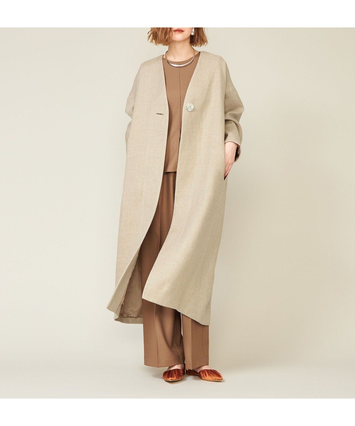 【ユナイテッドアローズ/UNITED ARROWS】のconte ツイード ノーカラーコート 人気、トレンドファッション・服の通販 founy(ファニー) ファッション Fashion レディースファッション Fashion for Women アウター Coat / Outerwear Collection コート・ロングコート・ピーコート Long Coats, Peacoats & More ショルダー Shoulder, Shoulder Strap シルク Silk, 100% Silk ツイード Twill, Twill Weave ドロップ Drop Shoulder, Dropped Style リラックス Relax, Relaxed Fit ロング Long, Long-Length アウトレット Outlet / Clearance other-1|ID: prp329100004875825 ipo3291000000036367659