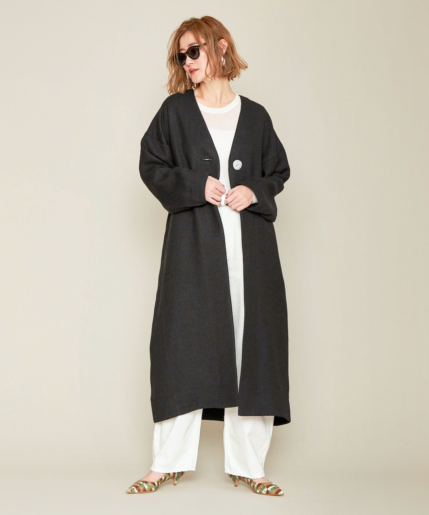 【ユナイテッドアローズ/UNITED ARROWS】のconte ツイード ノーカラーコート インテリア・キッズ・メンズ・レディースファッション・服の通販 founy(ファニー) ファッション Fashion レディースファッション Fashion for Women アウター Coat / Outerwear Collection コート・ロングコート・ピーコート Long Coats, Peacoats & More ショルダー Shoulder, Shoulder Strap シルク Silk, 100% Silk ツイード Twill, Twill Weave ドロップ Drop Shoulder, Dropped Style リラックス Relax, Relaxed Fit ロング Long, Long-Length アウトレット Outlet / Clearance BLACK|ID: prp329100004875825 ipo3291000000036367664