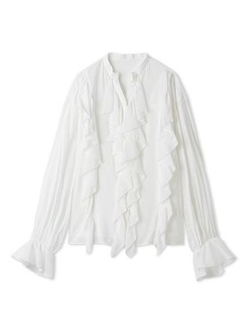 【ミラオーウェン/Mila Owen】のフレアスリーブスキッパーラッフルブラウス 人気、トレンドファッション・服の通販 founy(ファニー) ファッション Fashion レディースファッション Fashion for Women トップス・カットソー Cut & Sew Tops シャツ・ブラウス・オフィスカジュアル Elegant Blouses & Button-Ups |ID:prp329100004875850