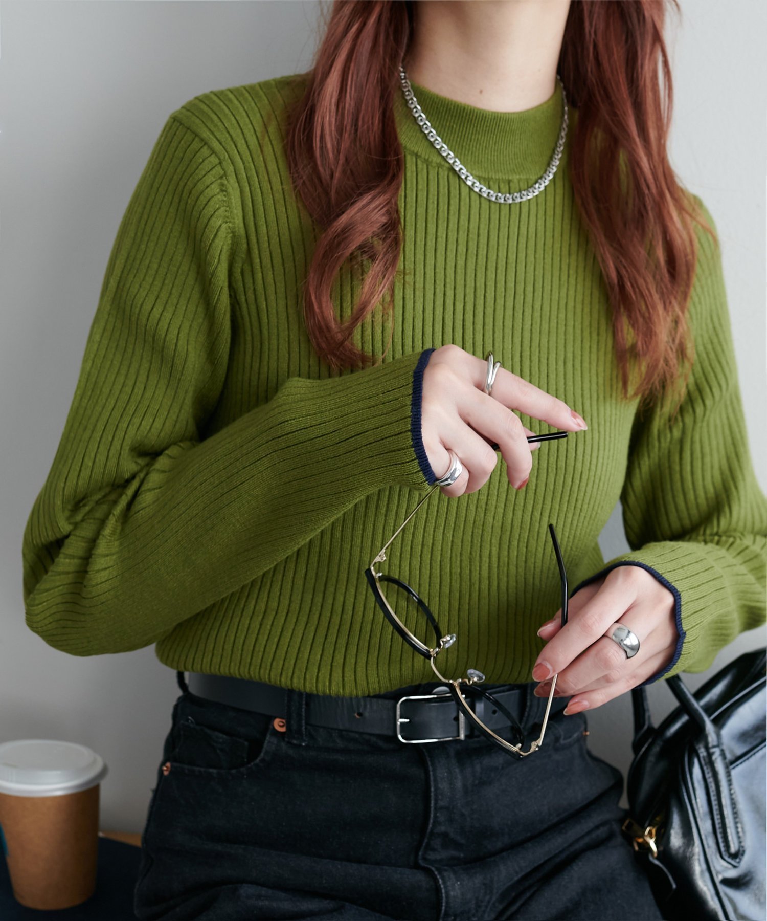 【ディスコート/Discoat】の【リピーター続出/26色展開】モチモチリブパイピングハイネック《WEB限定》 インテリア・キッズ・メンズ・レディースファッション・服の通販 founy(ファニー) 　ファッション　Fashion　レディースファッション　Fashion for Women　シンプル　Simple, Minimal　フィット　Fit, Slim Fit　カーキ|ID: prp329100004875873 ipo3291000000036367974