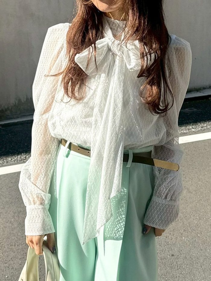 【リリーブラウン/Lily Brown】のビックボウタイブラウス インテリア・キッズ・メンズ・レディースファッション・服の通販 founy(ファニー) https://founy.com/ 雑誌掲載アイテム Magazine Picks & Fashion Features ファッション雑誌 Fashion Magazines ノンノ non-no キャンキャン CanCam ファッション Fashion レディースファッション Fashion for Women トップス・カットソー Cut & Sew Tops シャツ・ブラウス・オフィスカジュアル Elegant Blouses & Button-Ups 1月号 January Issue インナー Innerwear オーガンジー Organza Fabric キャミソール Camisole, Spaghetti Strap Top クラシカル Classical, Vintage-Inspired 今季 This Season, Current Season 3月号 March Issue スマート Smart, Elegant スリーブ Sleeve, Long Sleeve / Short Sleeve 雑誌 Magazine, Fashion Magazine レース Lace, Lace Fabric |ID: prp329100004875921 ipo3291000000036368308