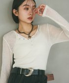 【ページボーイ/PAGEBOY】のフローズンネップヘンリープルオーバー 人気、トレンドファッション・服の通販 founy(ファニー) ファッション Fashion レディースファッション Fashion for Women トップス・カットソー Cut & Sew Tops カジュアルプルオーバー・ニットトップス Pullovers & Knit Tops / Casual Pullovers インナー Innerwear シアー Sheer, See-Through ドット Polka Dot, Dot Pattern thumbnail オフホワイト05|ID: prp329100004875952 ipo3291000000036368528